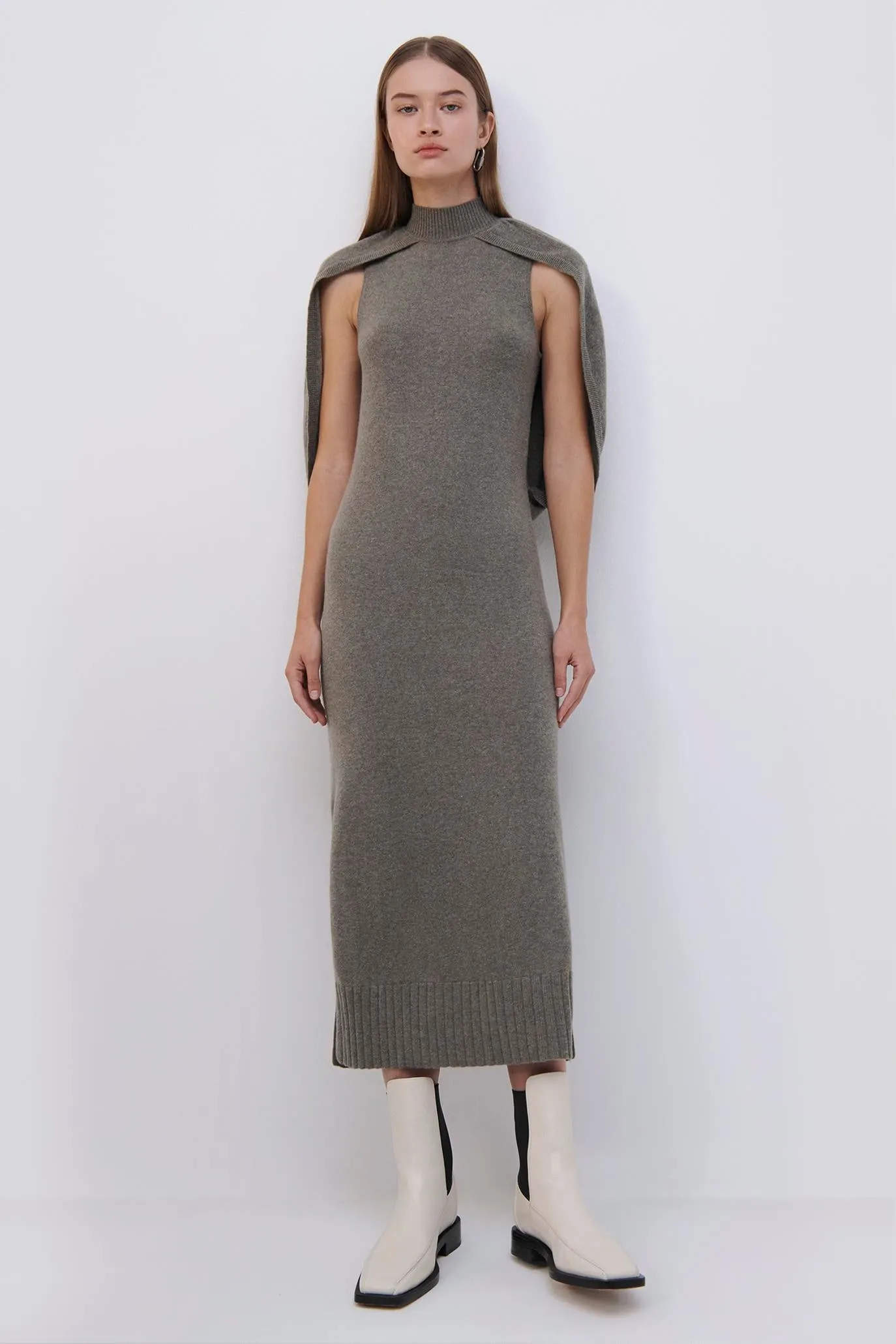 Nancy Recycled Cashmere Cape Dress sold by Simkhai product image thumbnail 4