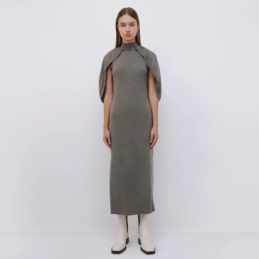 Nancy Recycled Cashmere Cape Dress sold by Simkhai