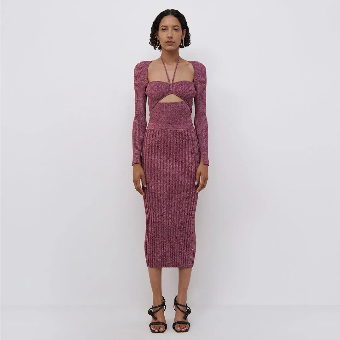 Ashton Marled Midi Skirt sold by Simkhai