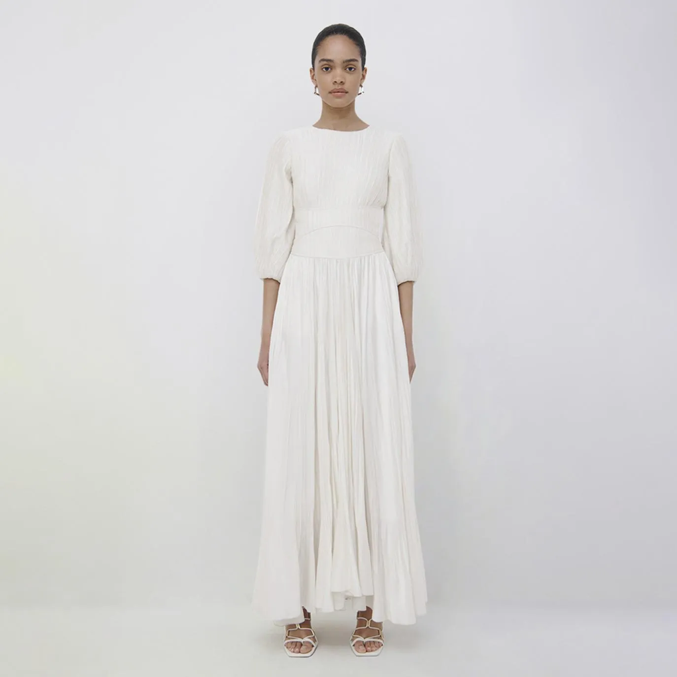 Ames Pleated Midi Dress sold by Simkhai