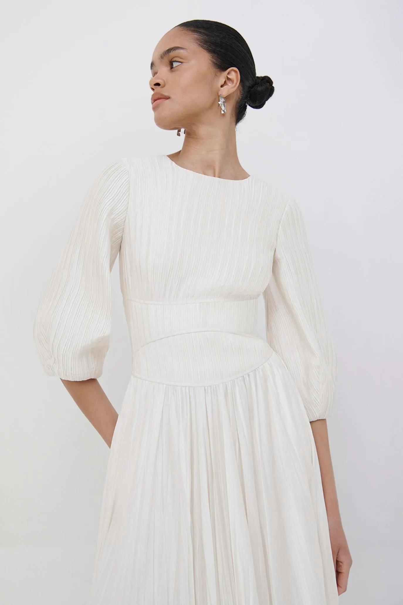 Ames Pleated Midi Dress sold by Simkhai product image thumbnail 3