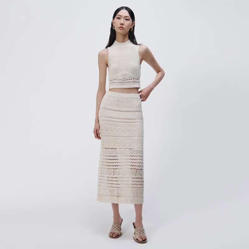 Clarita Macrame Tank made by Simkhai