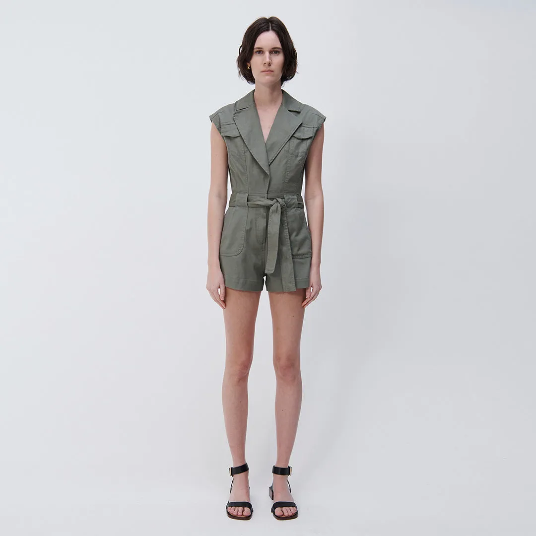 Carlotta Utility Romper sold by Simkhai