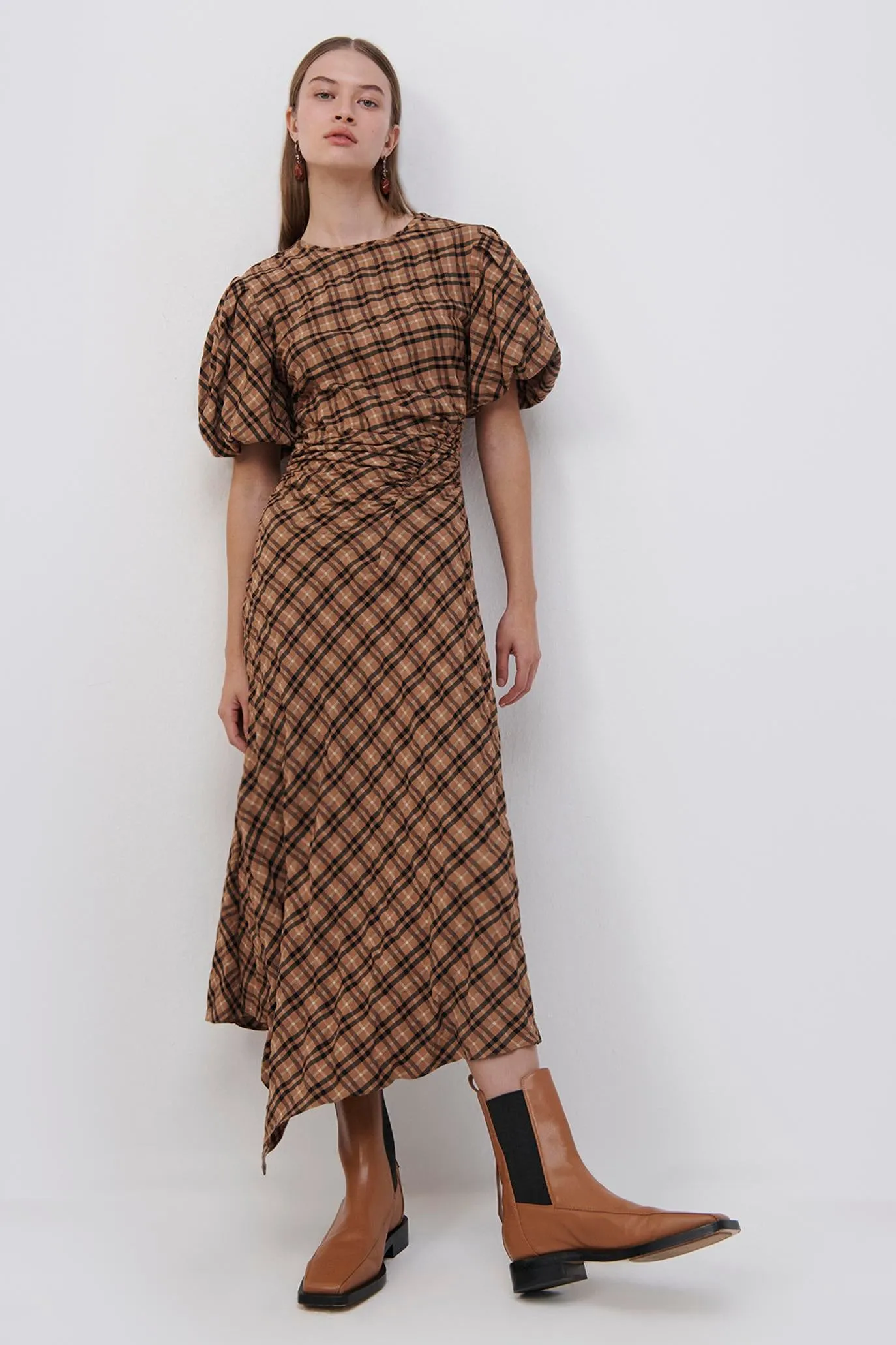 Marnie Plaid Midi Dress sold by Simkhai product image thumbnail 2
