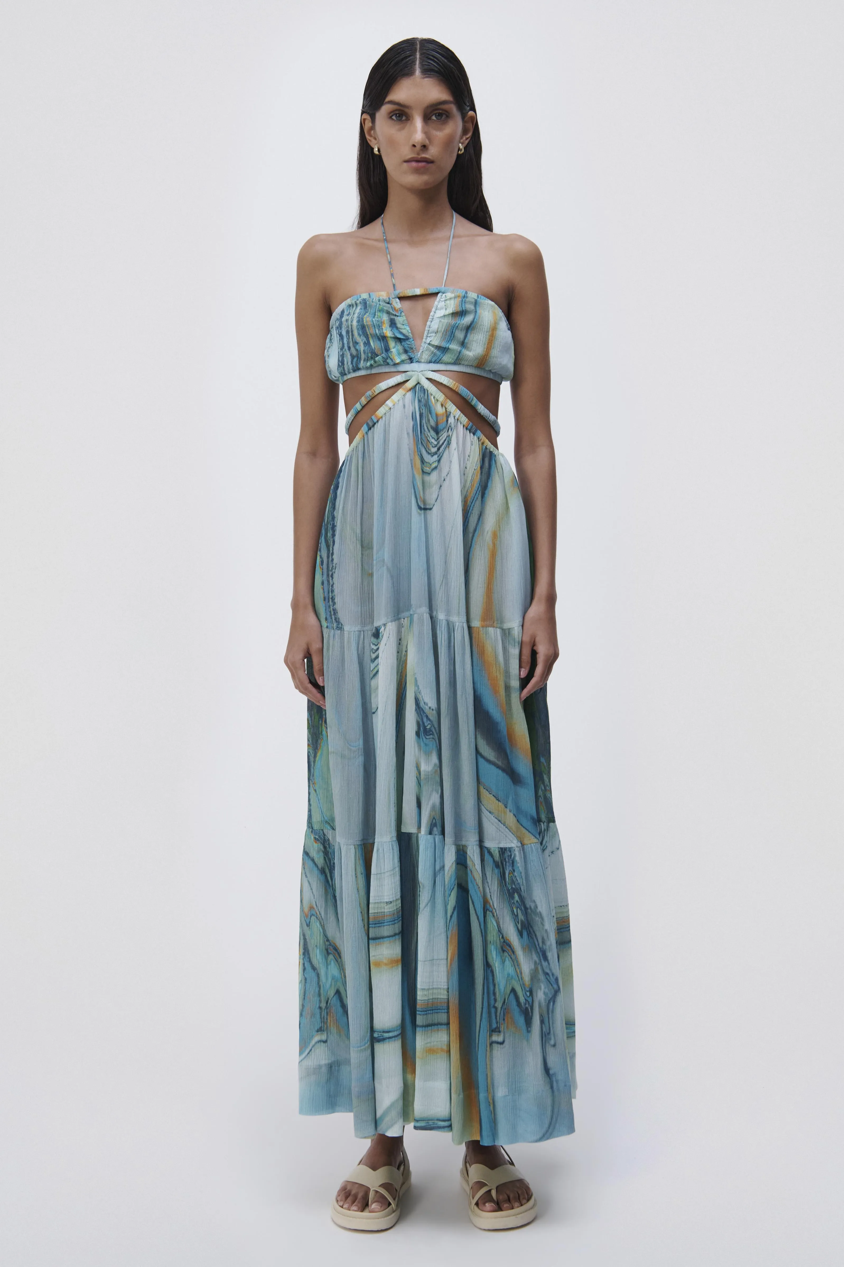 Shailene Marble Print Coverup Maxi sold by Simkhai product image thumbnail 5