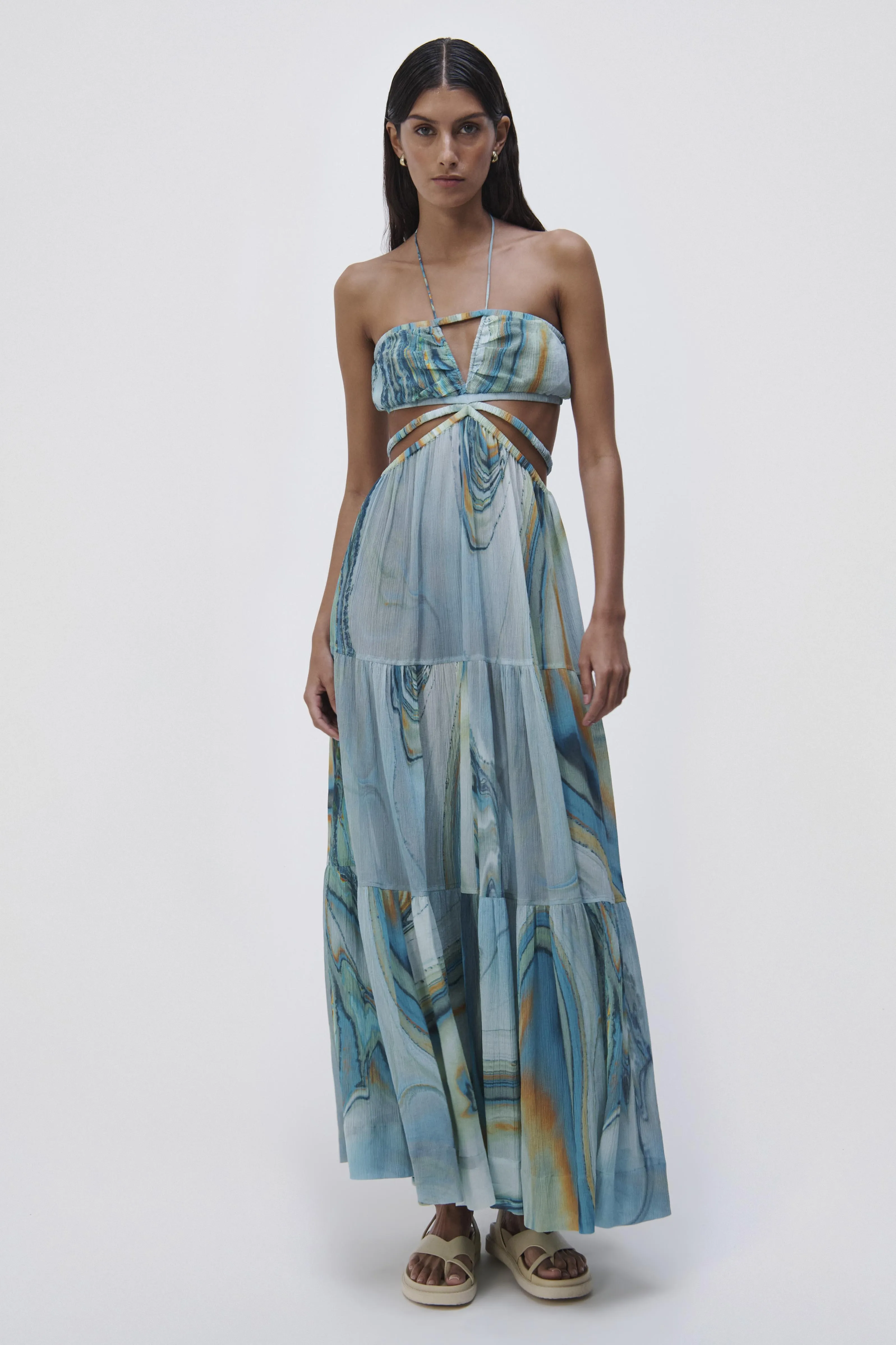 Shailene Marble Print Coverup Maxi sold by Simkhai product image thumbnail 2