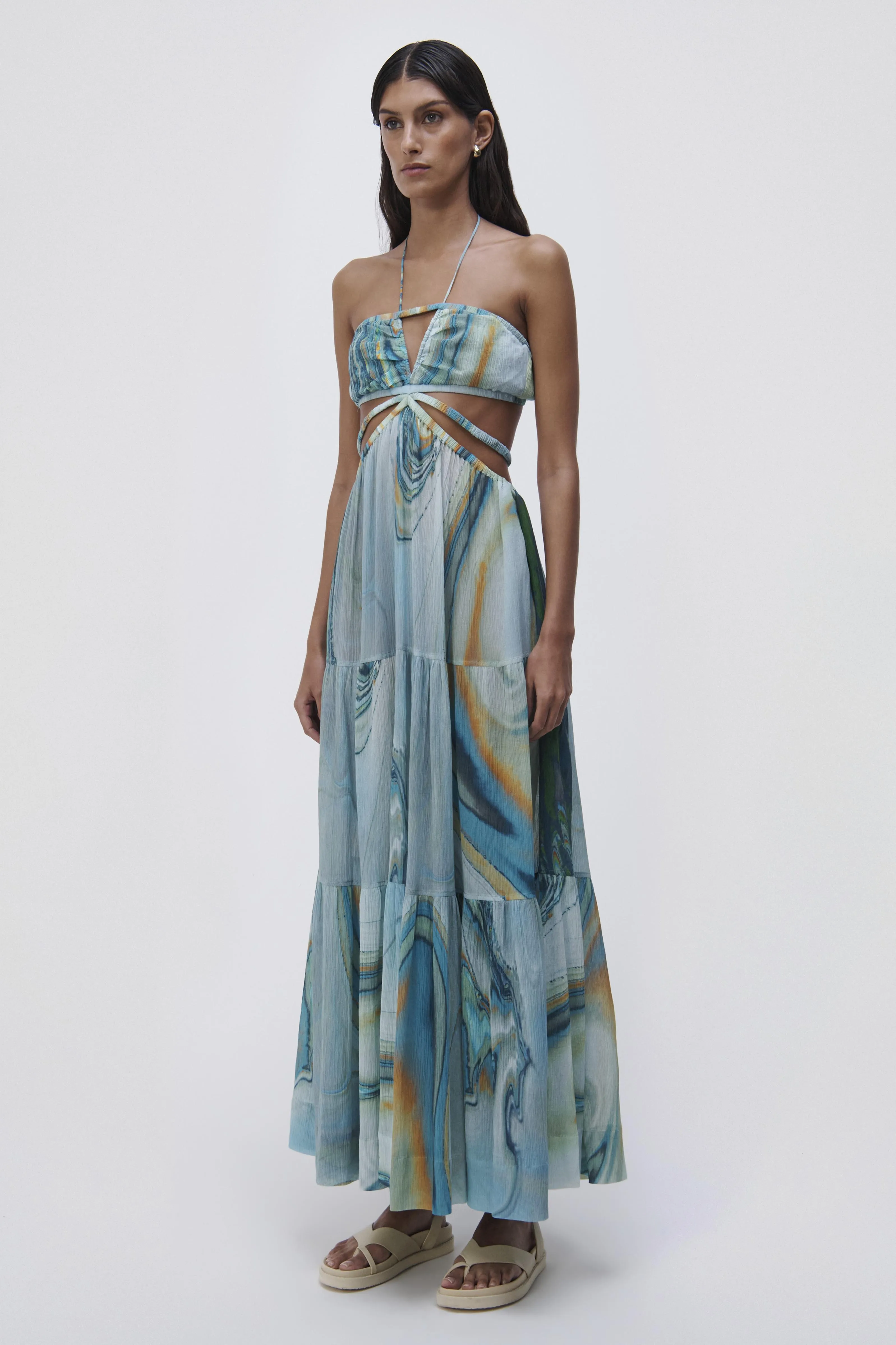 Shailene Marble Print Coverup Maxi sold by Simkhai product image thumbnail 4