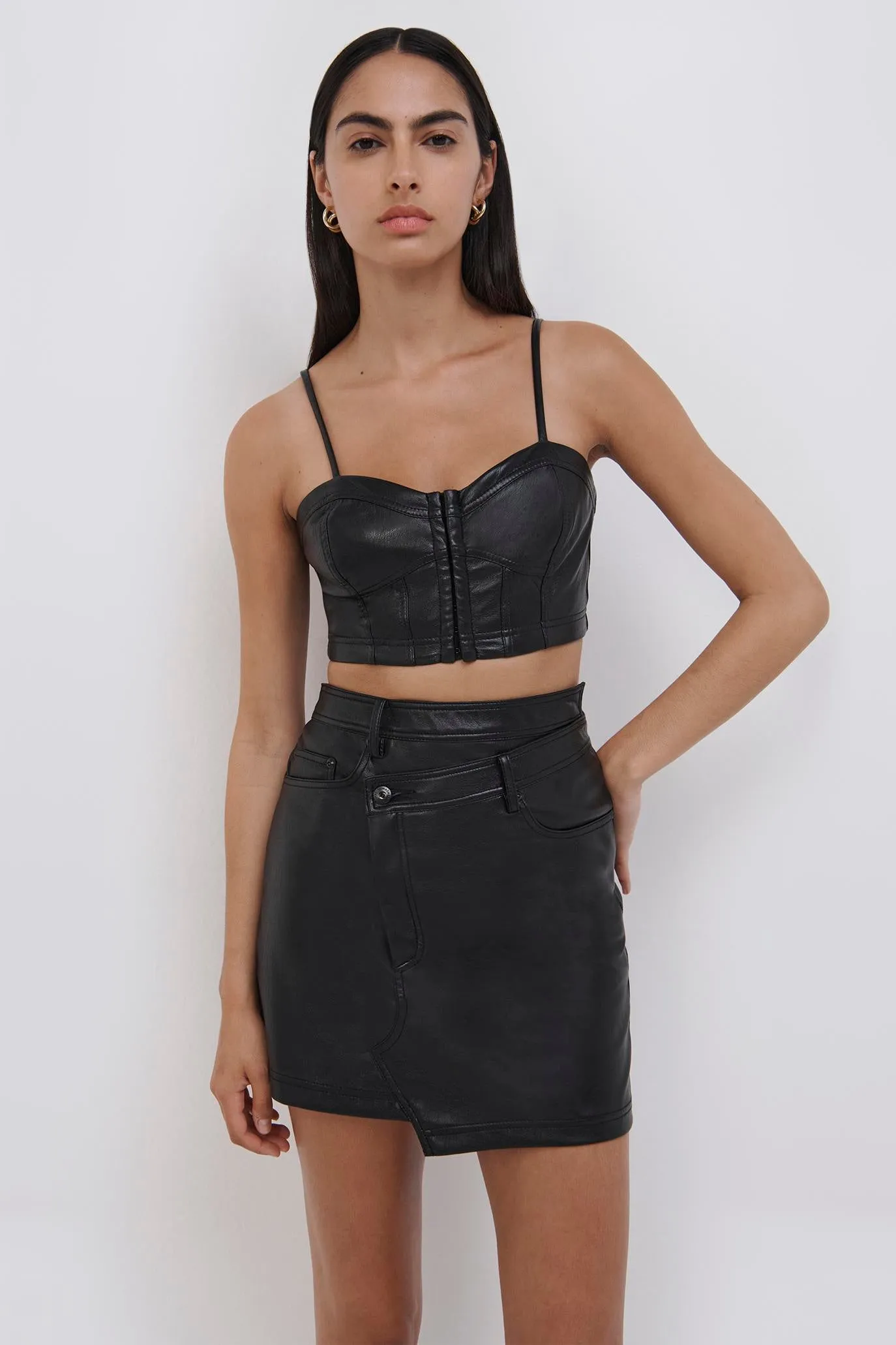 Enzo Vegan Leather Mini Skirt sold by Simkhai product image thumbnail 4