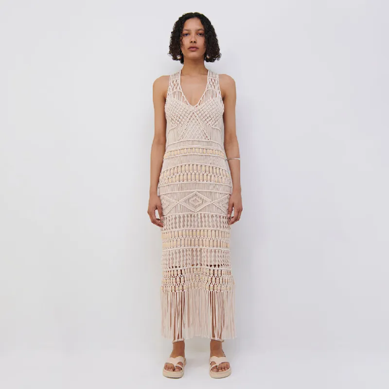 Scout Macrame Fringe Dress made by Simkhai