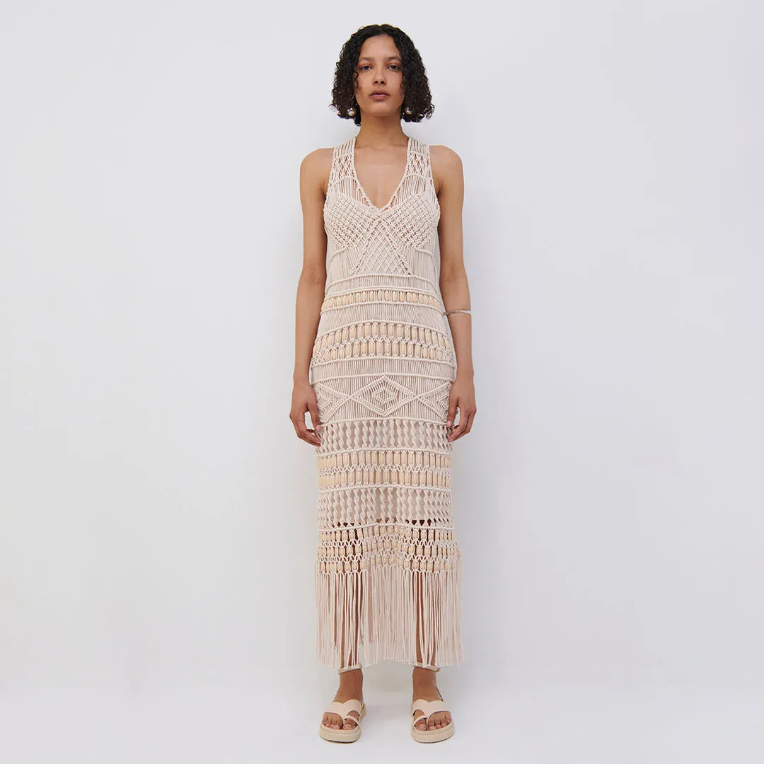Scout Macrame Fringe Dress sold by Simkhai