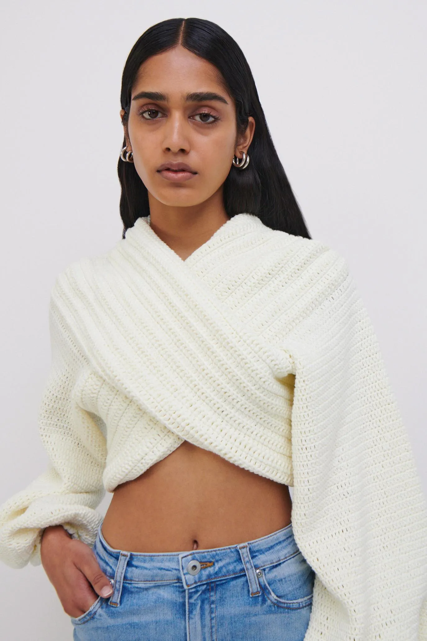 JS x Elexiay Crochet Pullover sold by Simkhai product image thumbnail 5