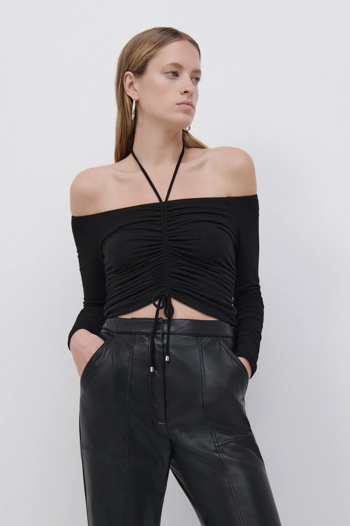 Alessa Matte Jersey Halter Top sold by Simkhai product image thumbnail 4