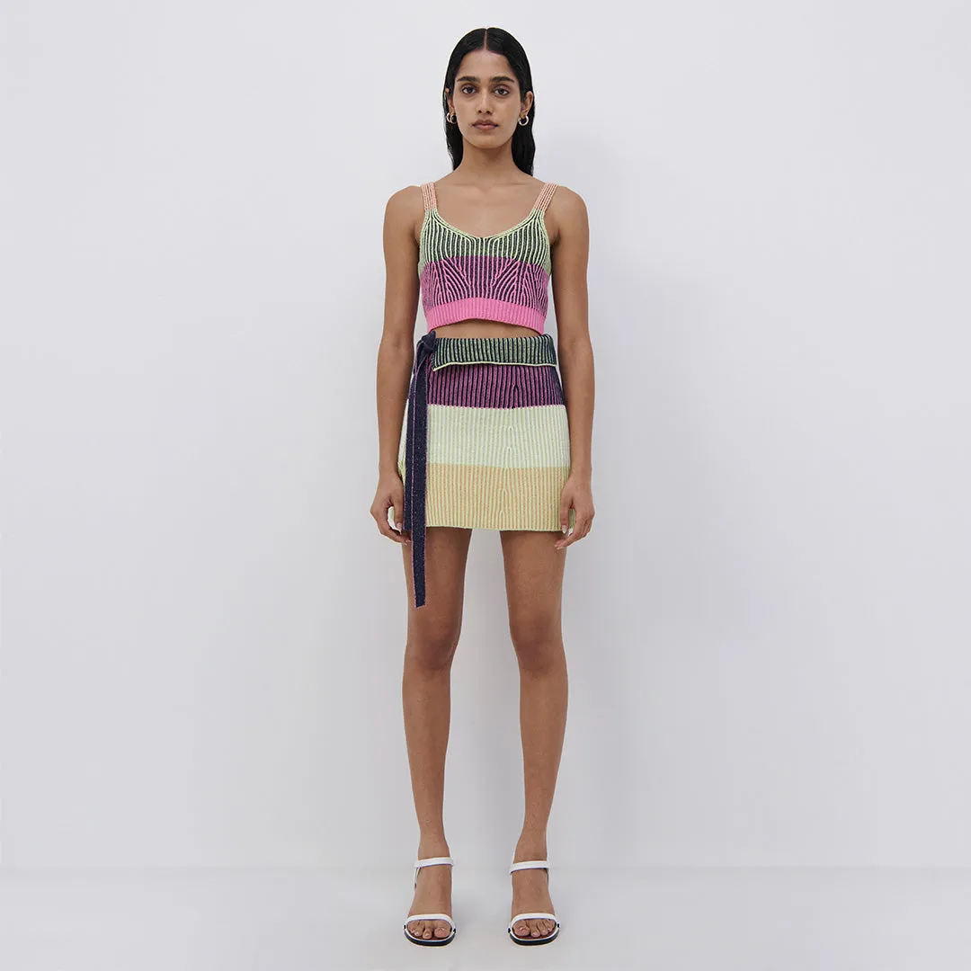 Ivana Cotton Cashmere Mini Skirt sold by Simkhai