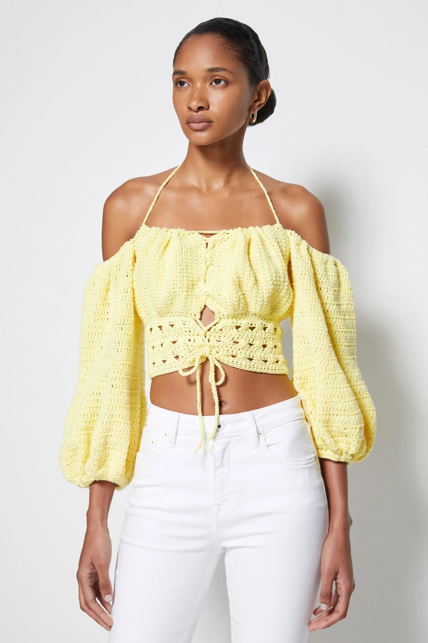 JS x Elexiay Crochet Top sold by Simkhai product image thumbnail 3