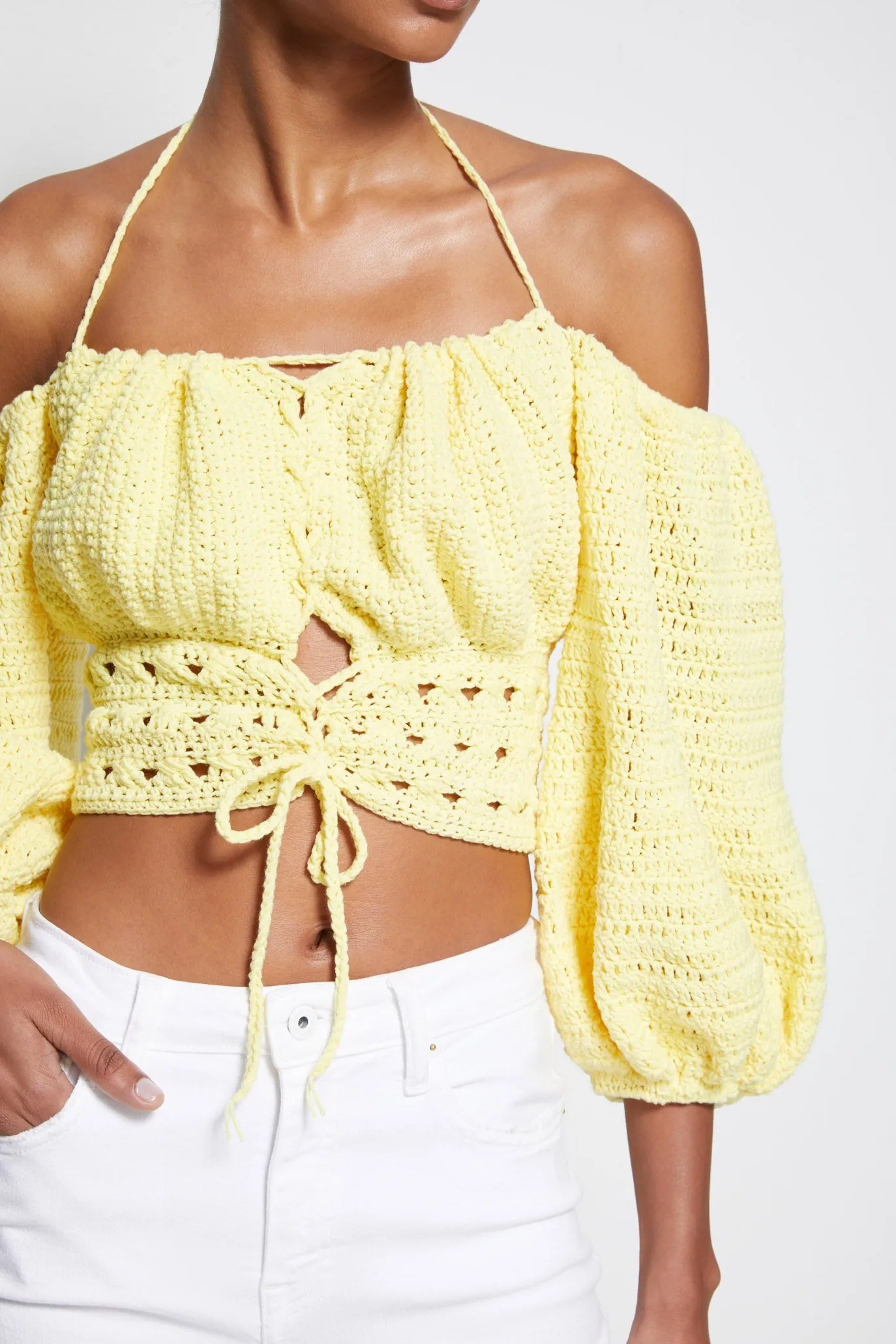 JS x Elexiay Crochet Top sold by Simkhai product image thumbnail 4