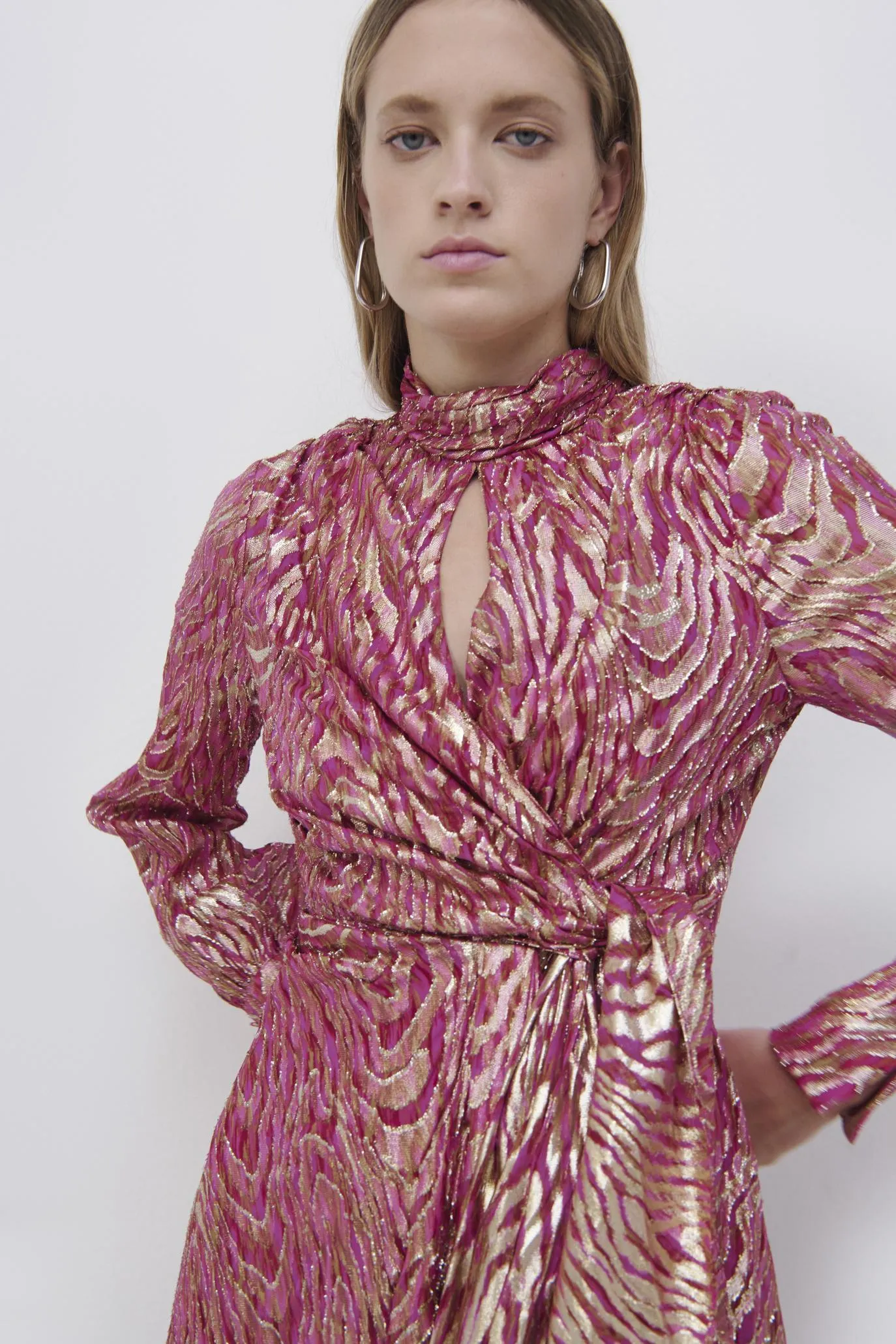 Merren Fil Coupe Wrap Gown sold by Simkhai product image thumbnail 3
