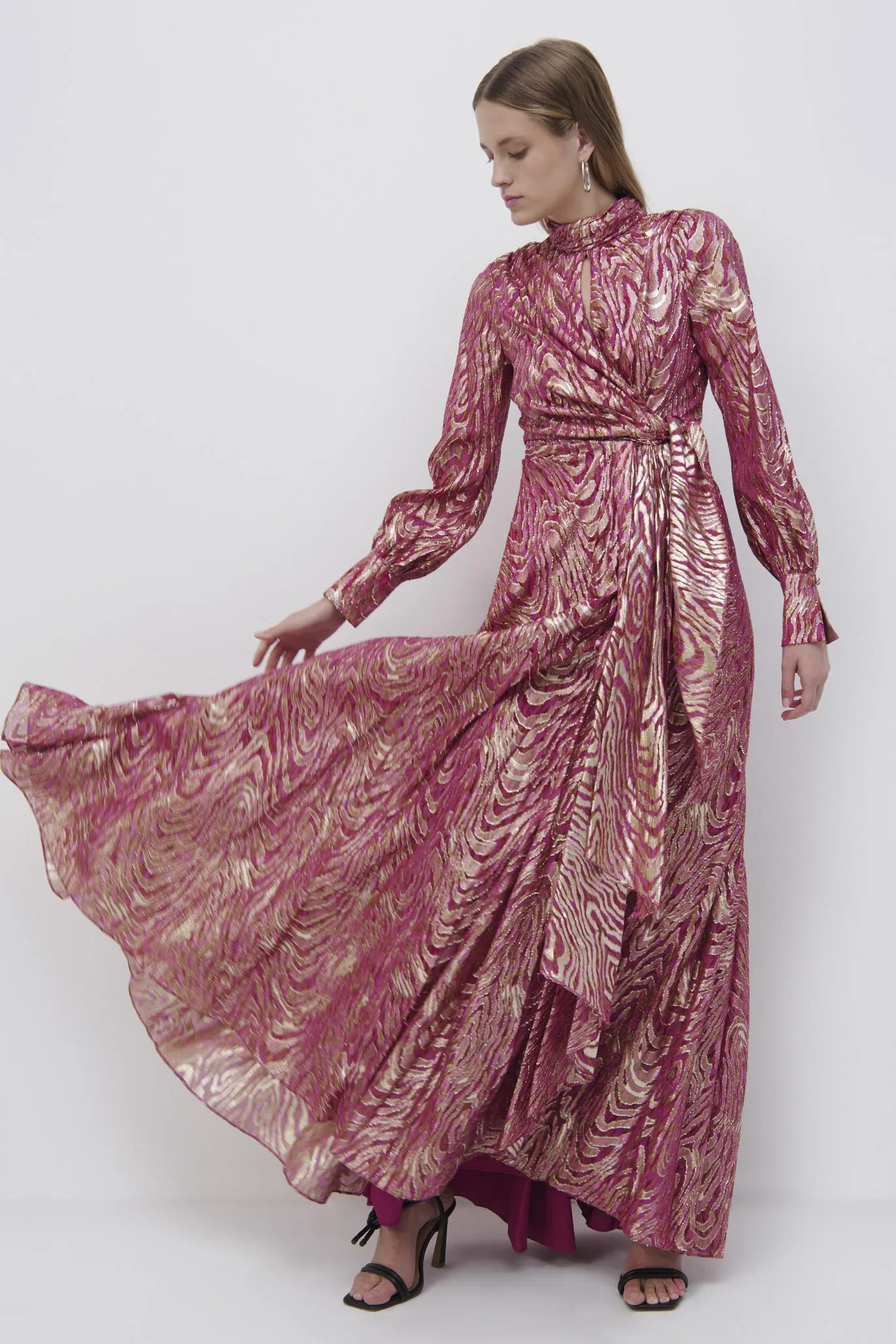 Merren Fil Coupe Wrap Gown sold by Simkhai product image thumbnail 5