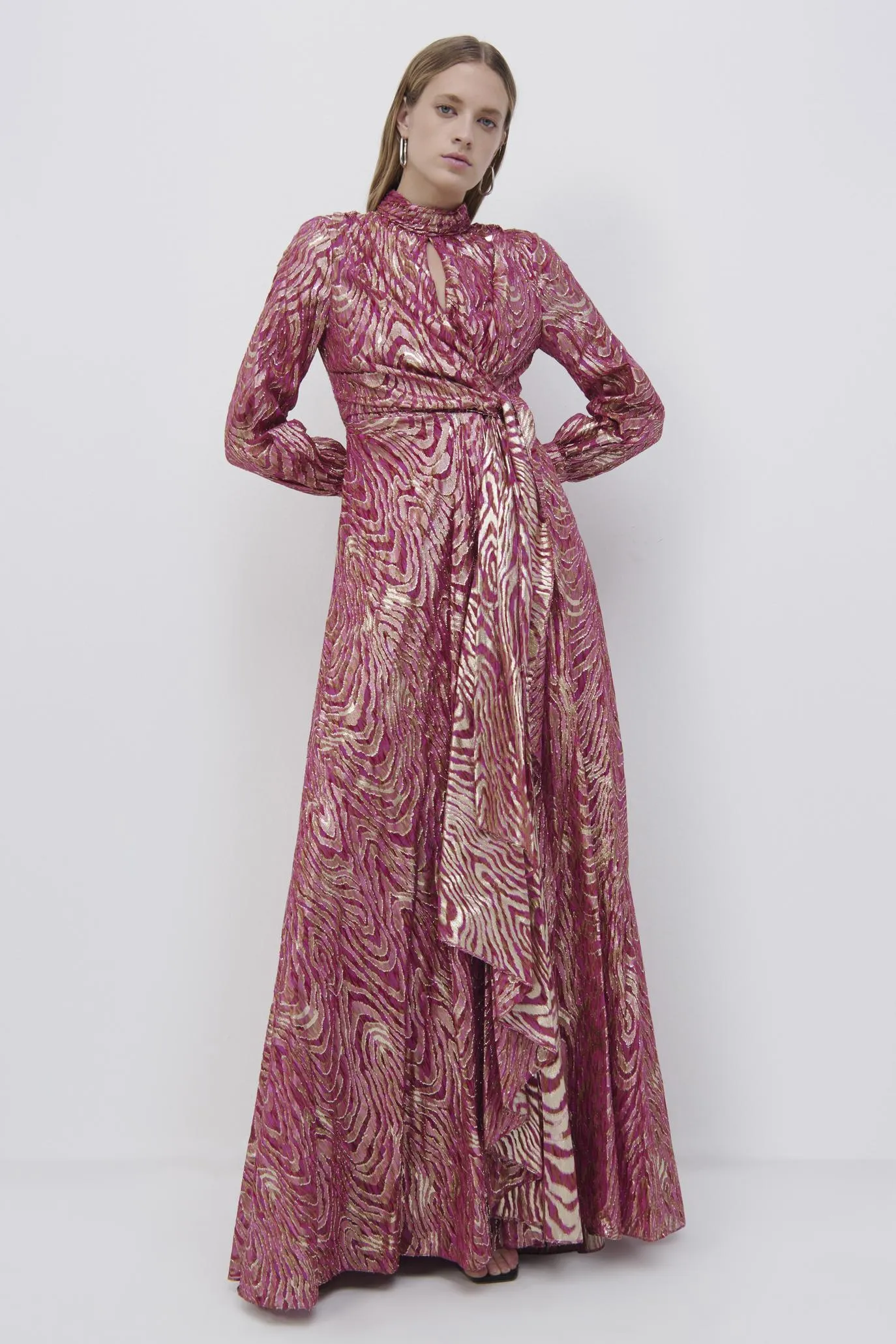 Merren Fil Coupe Wrap Gown sold by Simkhai product image thumbnail 4