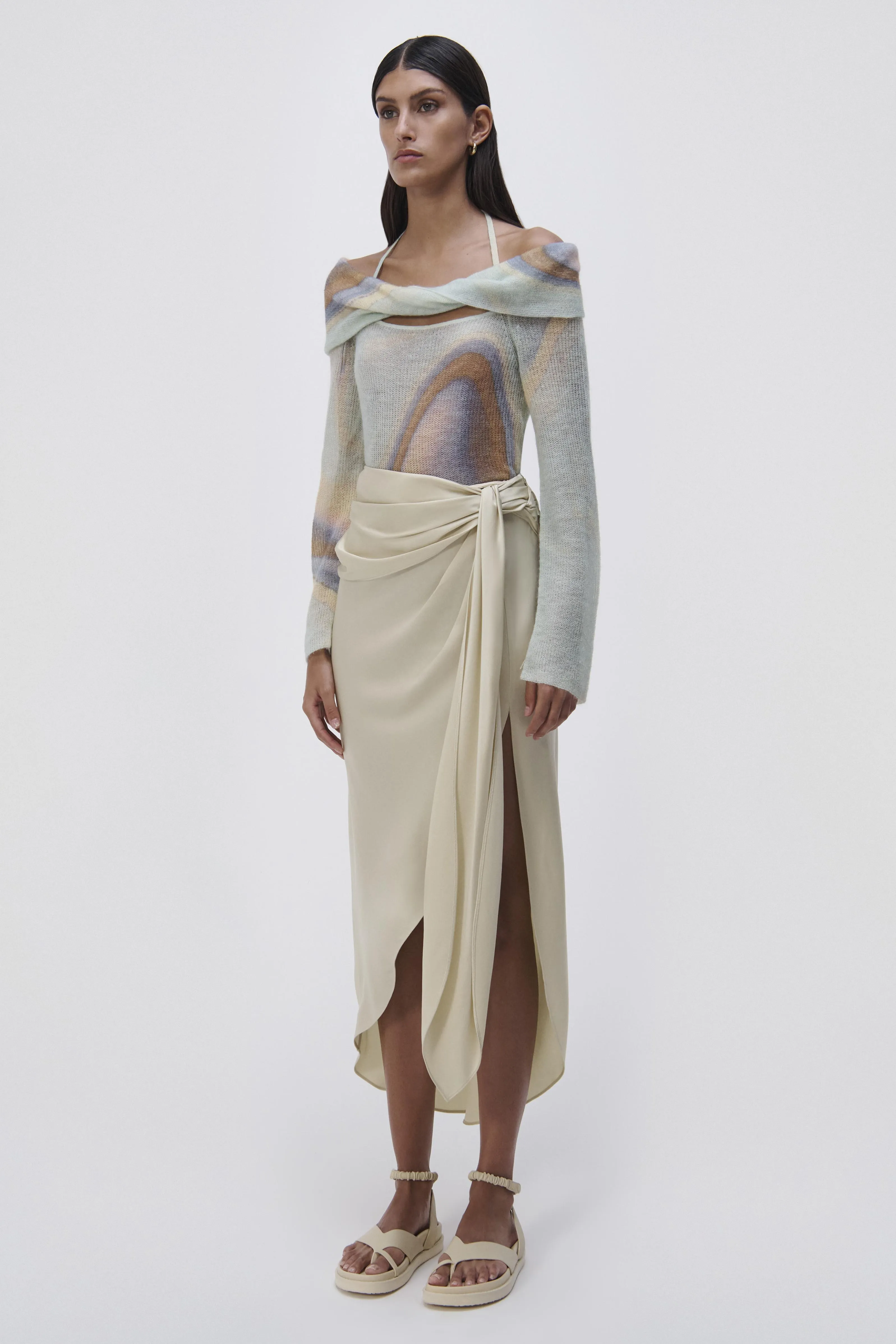 Cambria Digital Mohair Halter Top sold by Simkhai product image thumbnail 5