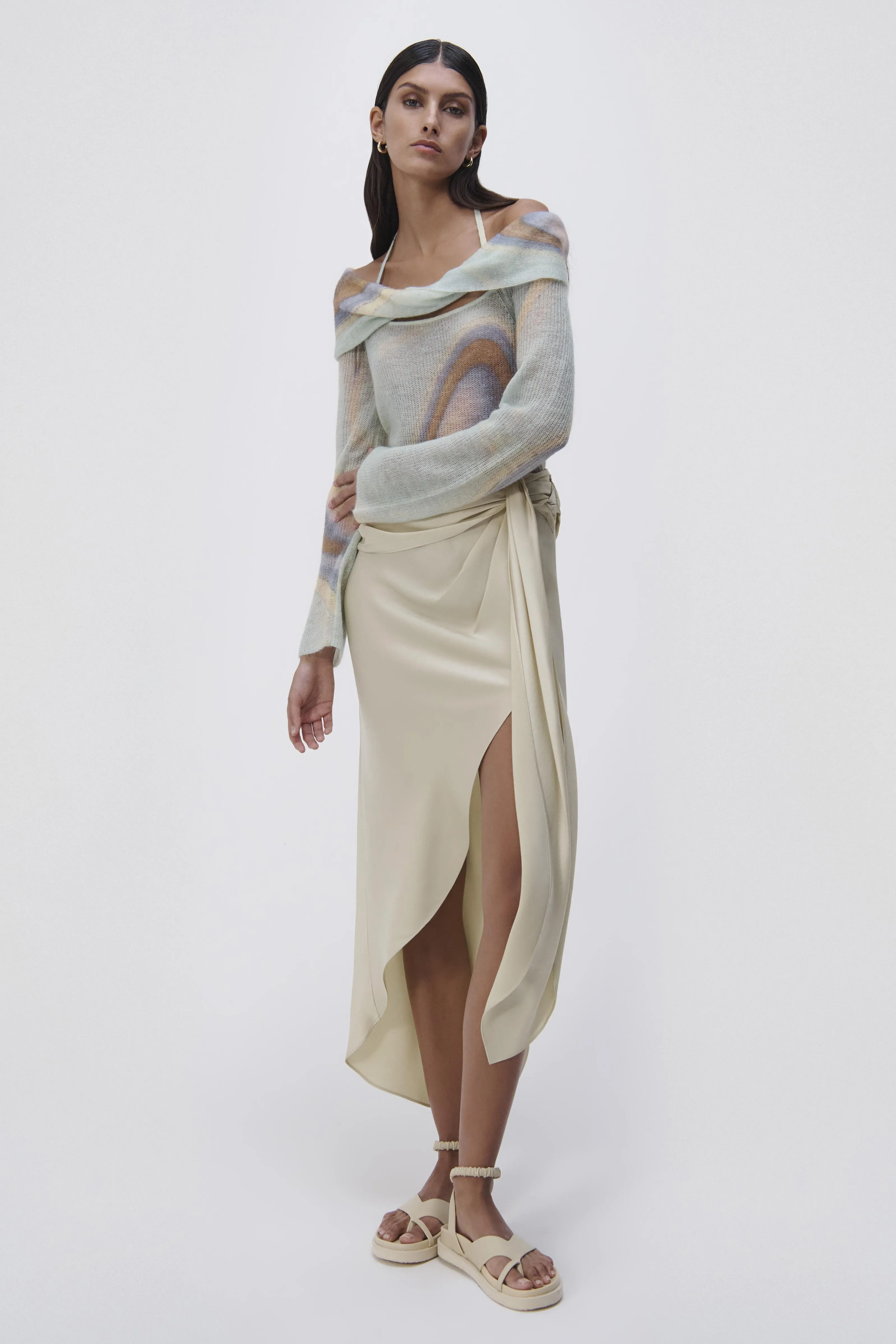 Cambria Digital Mohair Halter Top sold by Simkhai product image thumbnail 3