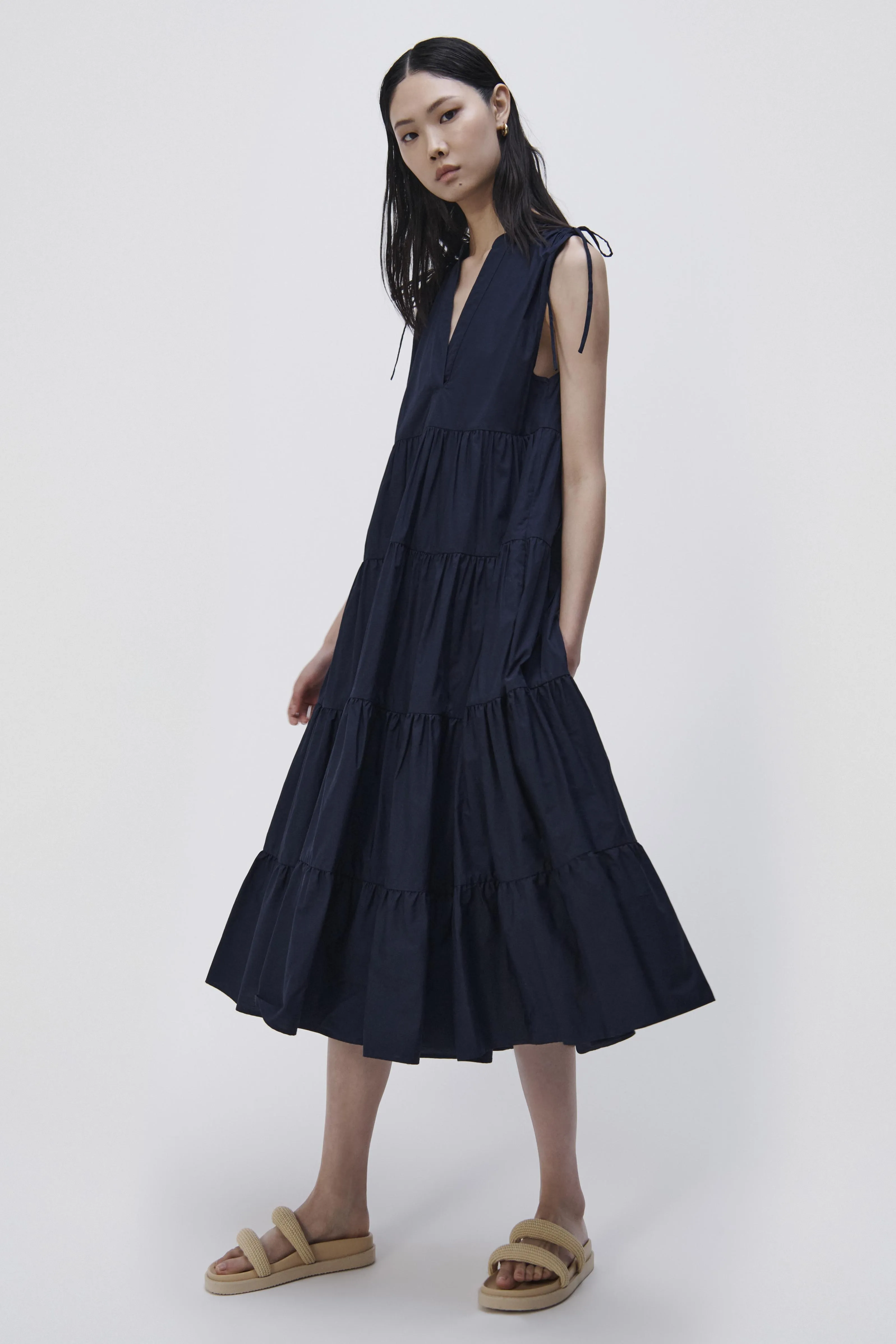 Atlanta Tiered Midi Dress sold by Simkhai product image thumbnail 4