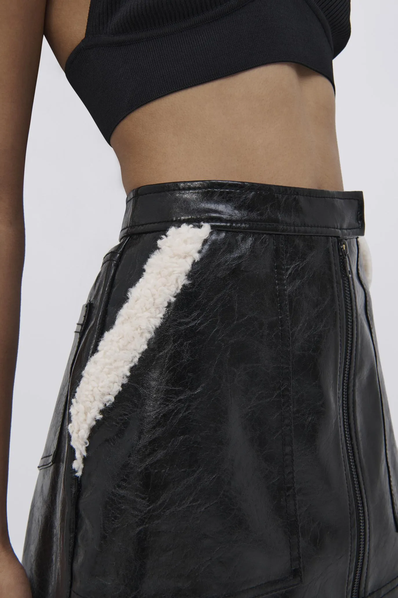 Kinsey Vegan Leather Mini Skirt sold by Simkhai product image thumbnail 3