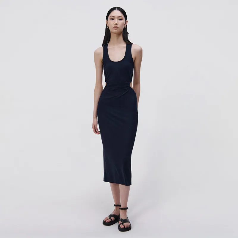 Melly Shaping Rib Midi Dress made by Simkhai