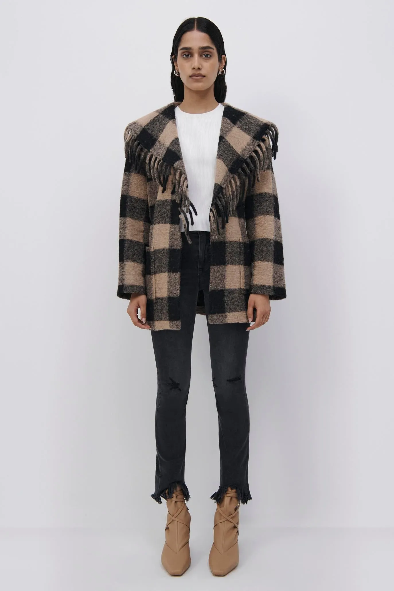 Henriette Plaid Coat sold by Simkhai product image thumbnail 5