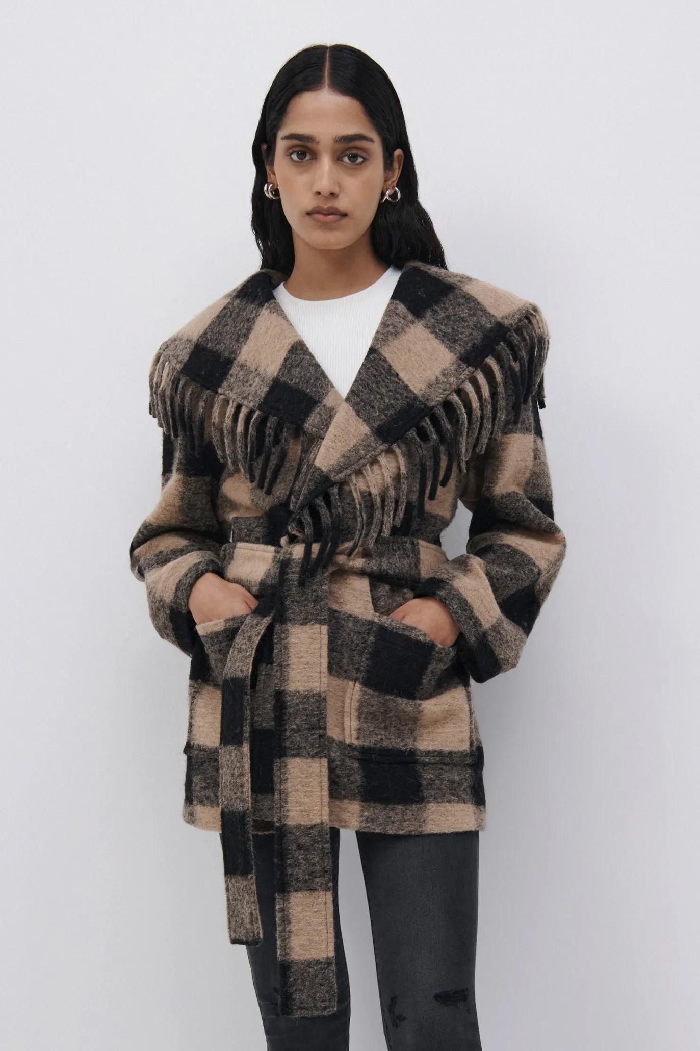 Henriette Plaid Coat sold by Simkhai product image thumbnail 2