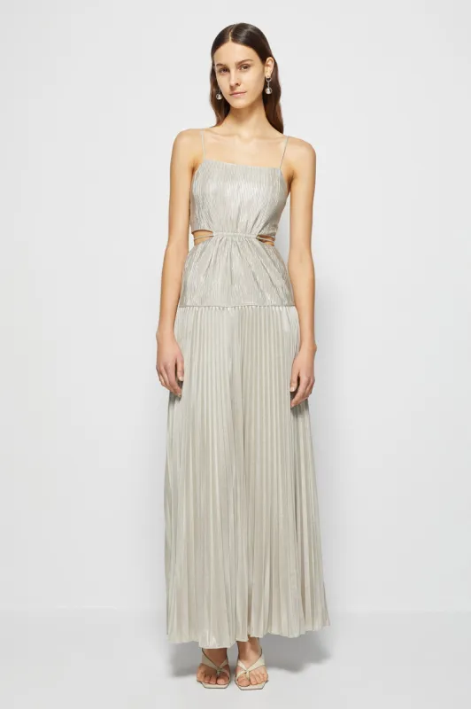 Daisy Plisse Lame Dress made by Simkhai