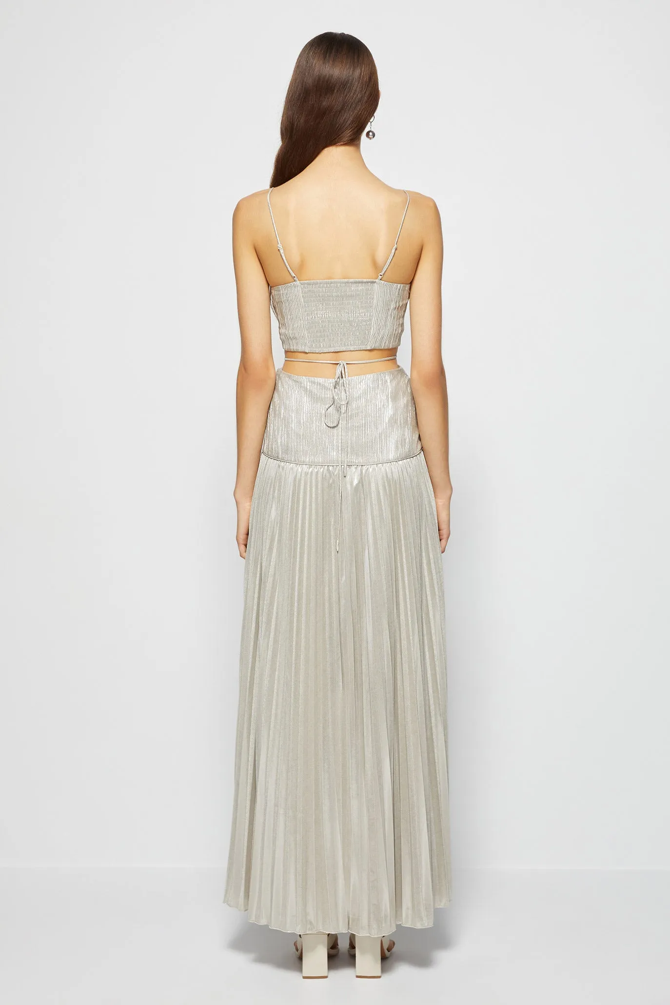 Daisy Plisse Lame Dress sold by Simkhai product image thumbnail 5