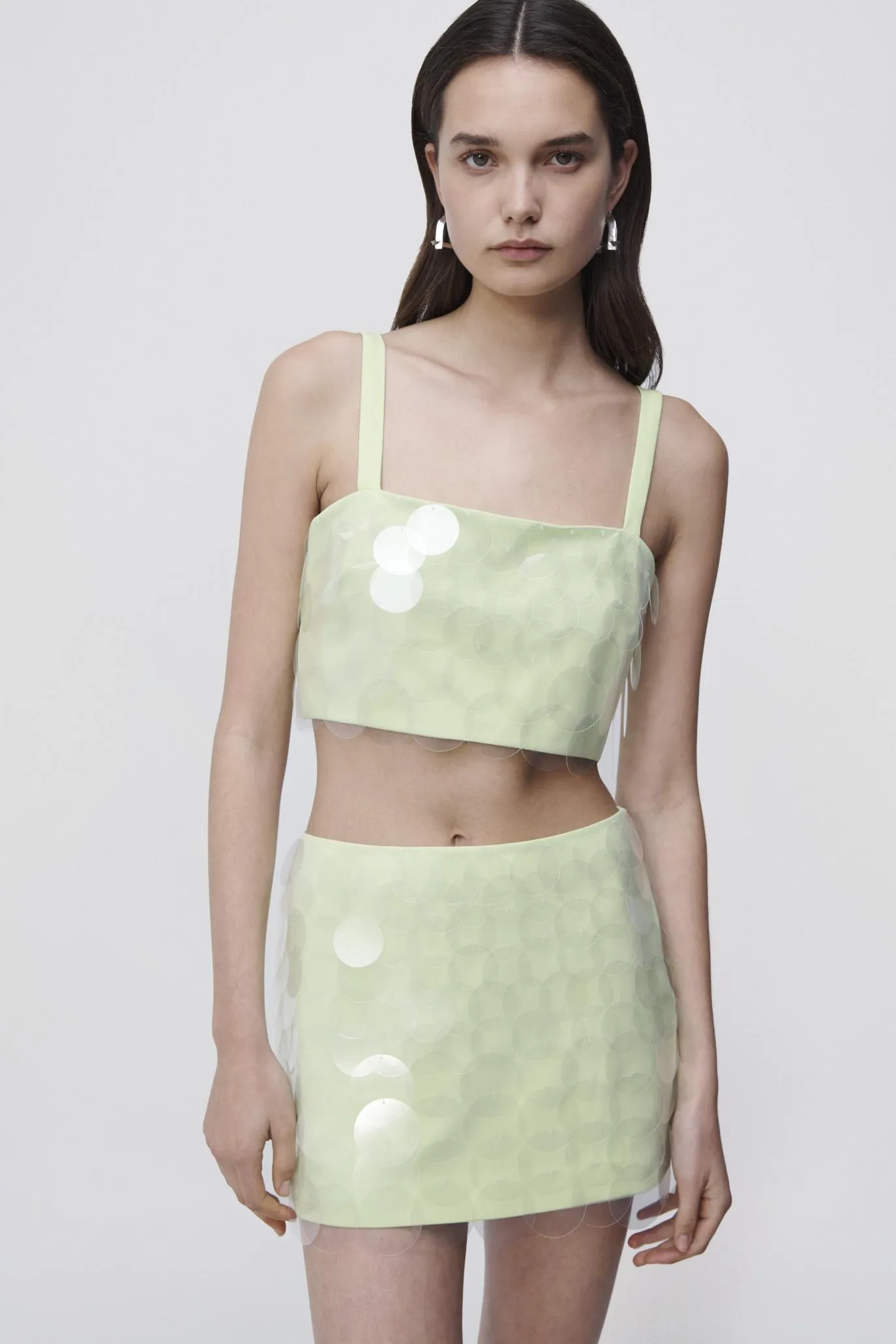Campbell Transparent Sequin Mini Skirt sold by Simkhai product image thumbnail 3