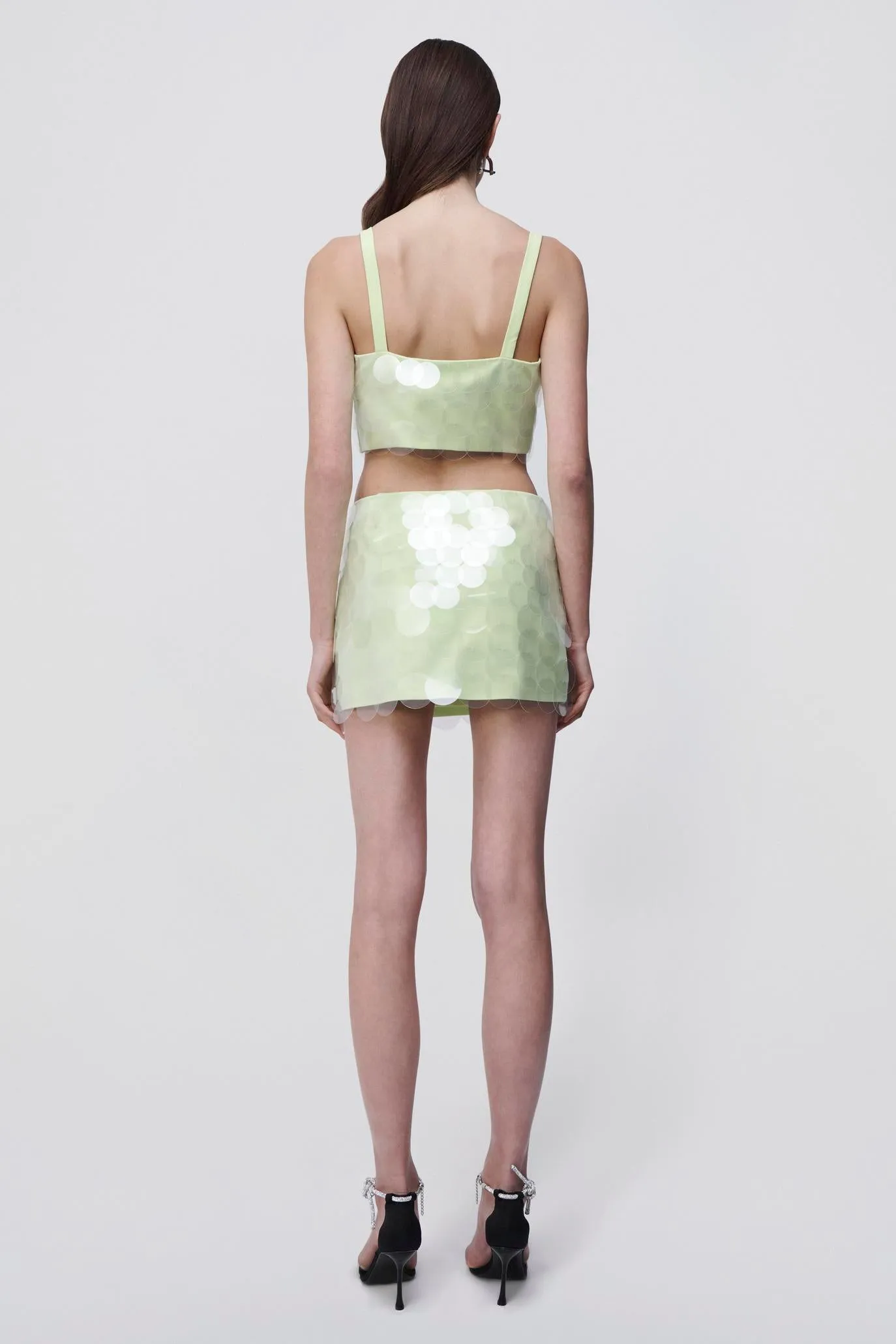 Campbell Transparent Sequin Mini Skirt sold by Simkhai product image thumbnail 5