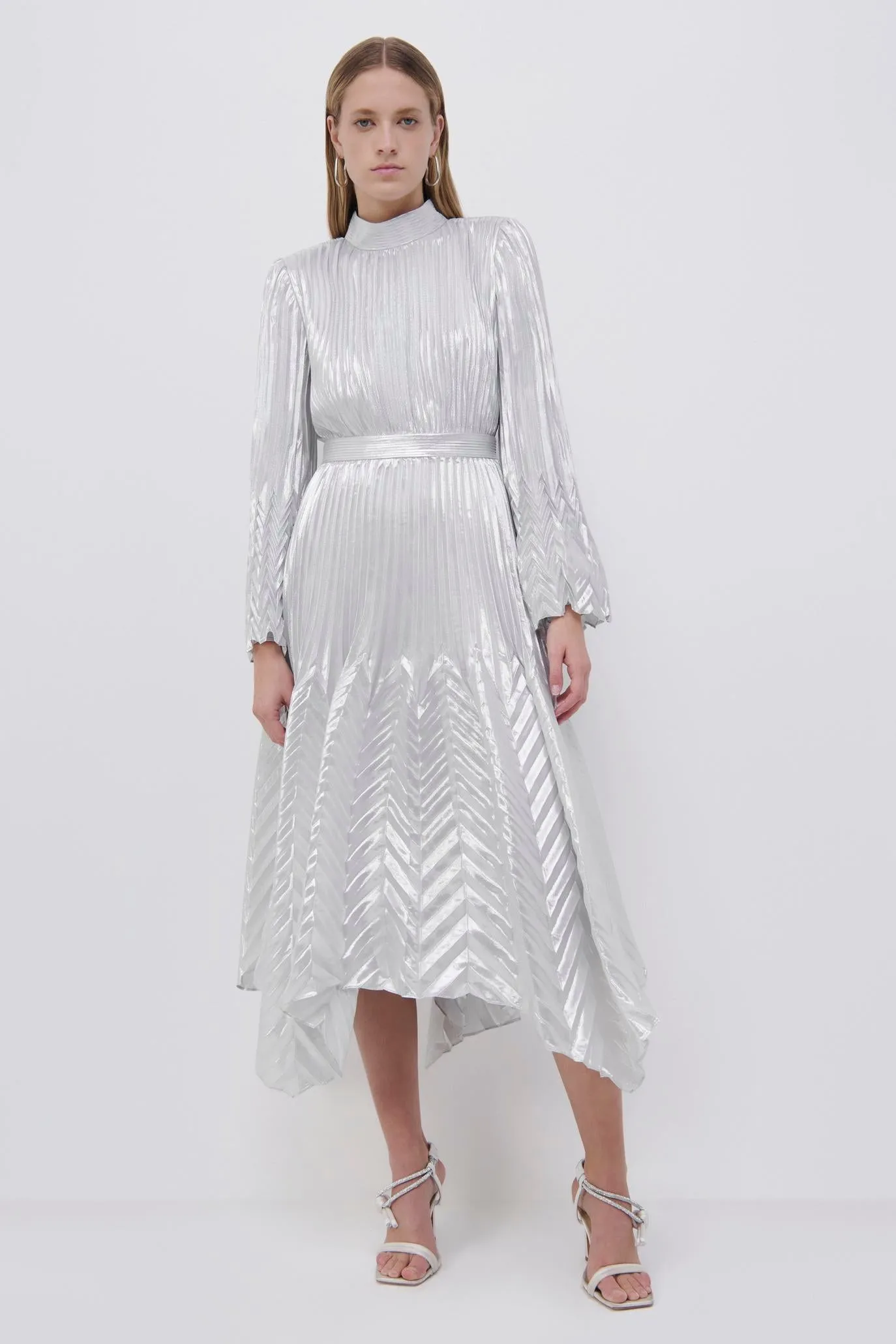 Masha Metallic Chevron Midi Dress sold by Simkhai product image thumbnail 2