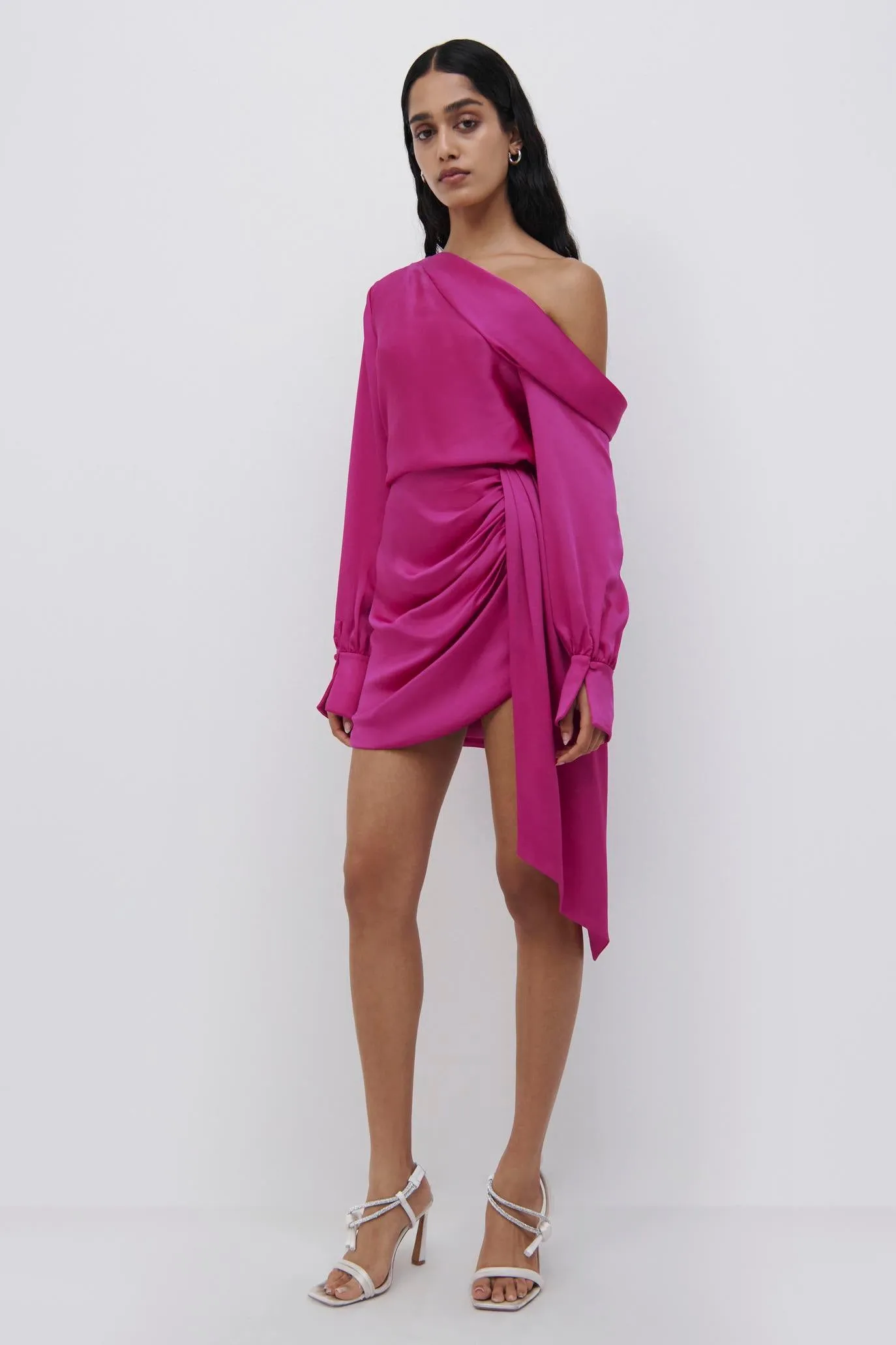 Mae Draped Satin Mini Skirt sold by Simkhai product image thumbnail 4