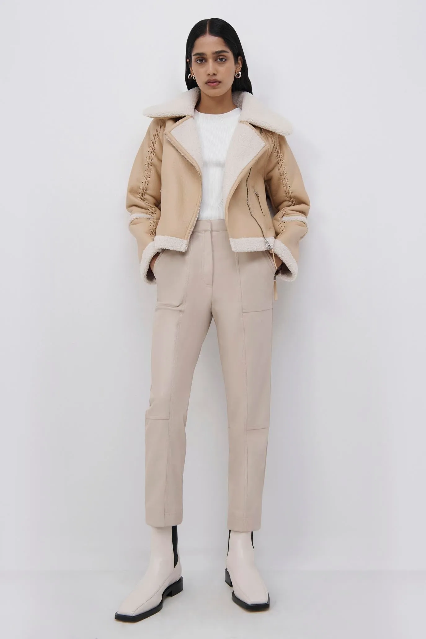 Corinne Vegan Sherpa Jacket sold by Simkhai