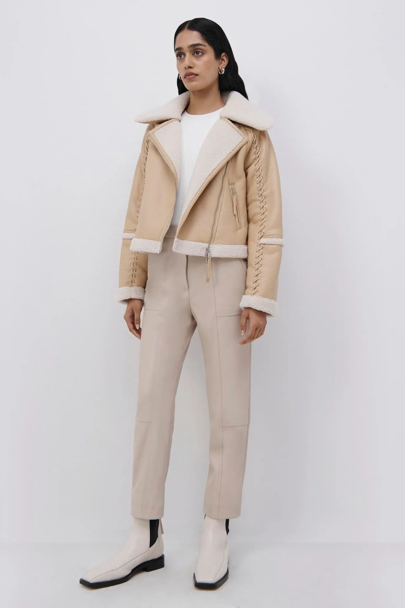 Corinne Vegan Sherpa Jacket sold by Simkhai product image thumbnail 5