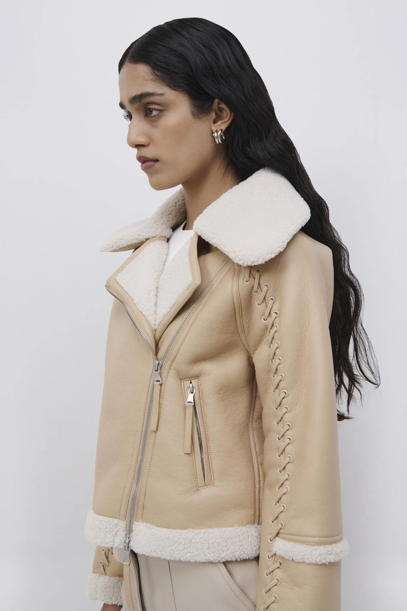 Corinne Vegan Sherpa Jacket sold by Simkhai product image thumbnail 2