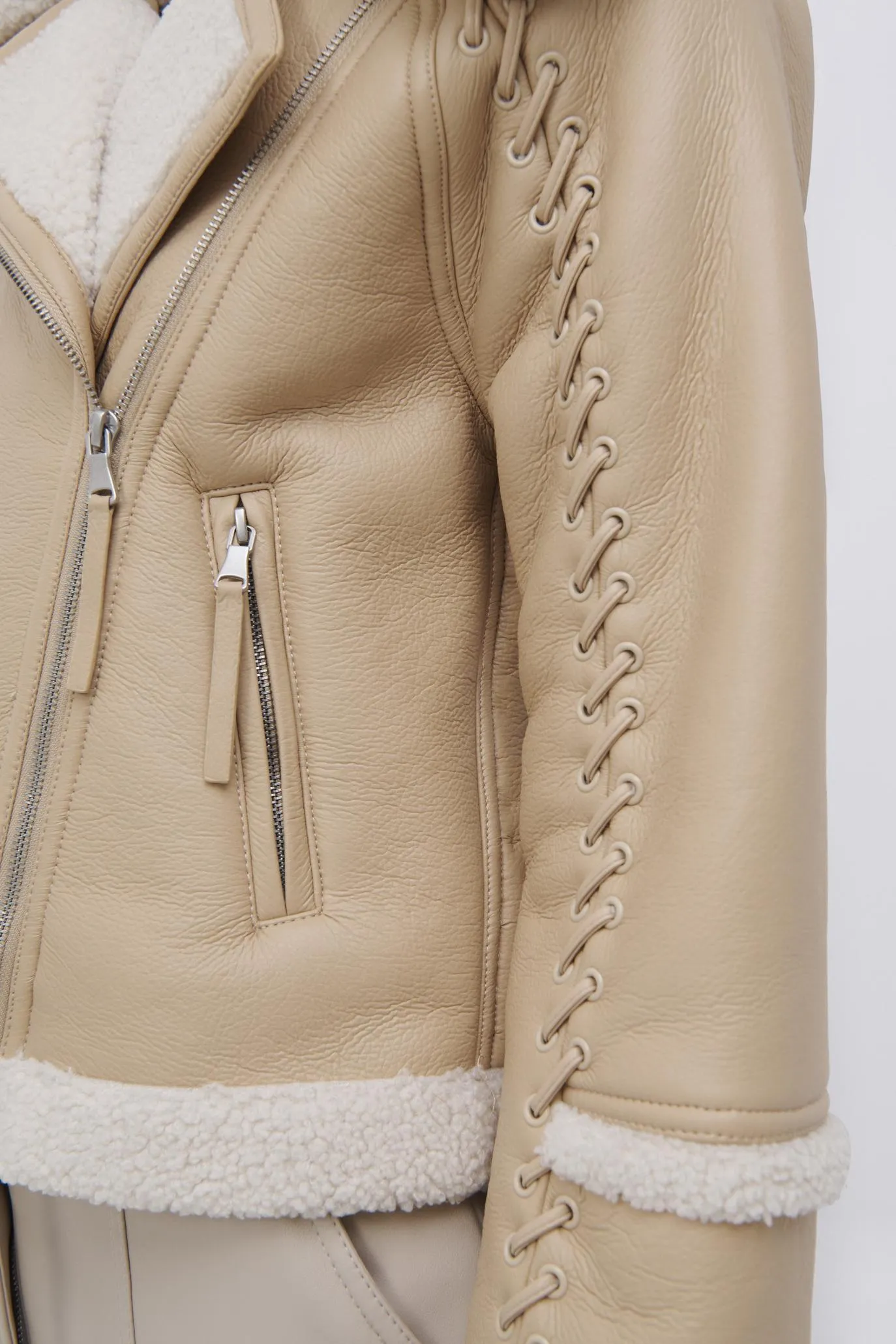 Corinne Vegan Sherpa Jacket sold by Simkhai product image thumbnail 4