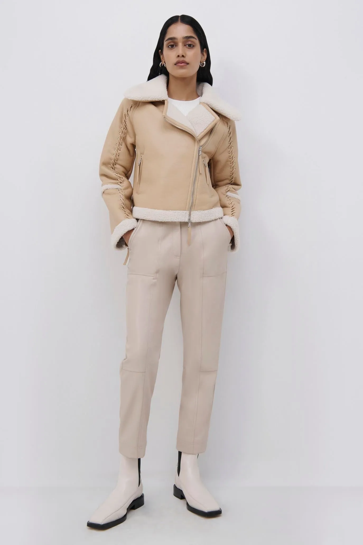 Corinne Vegan Sherpa Jacket sold by Simkhai product image thumbnail 3
