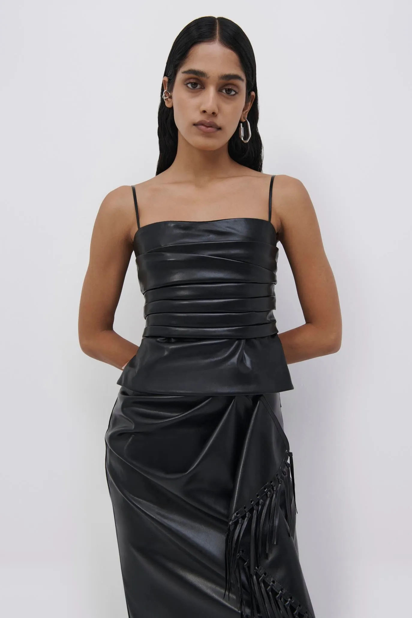 Imara Vegan Leather Bustier Top sold by Simkhai product image thumbnail 2