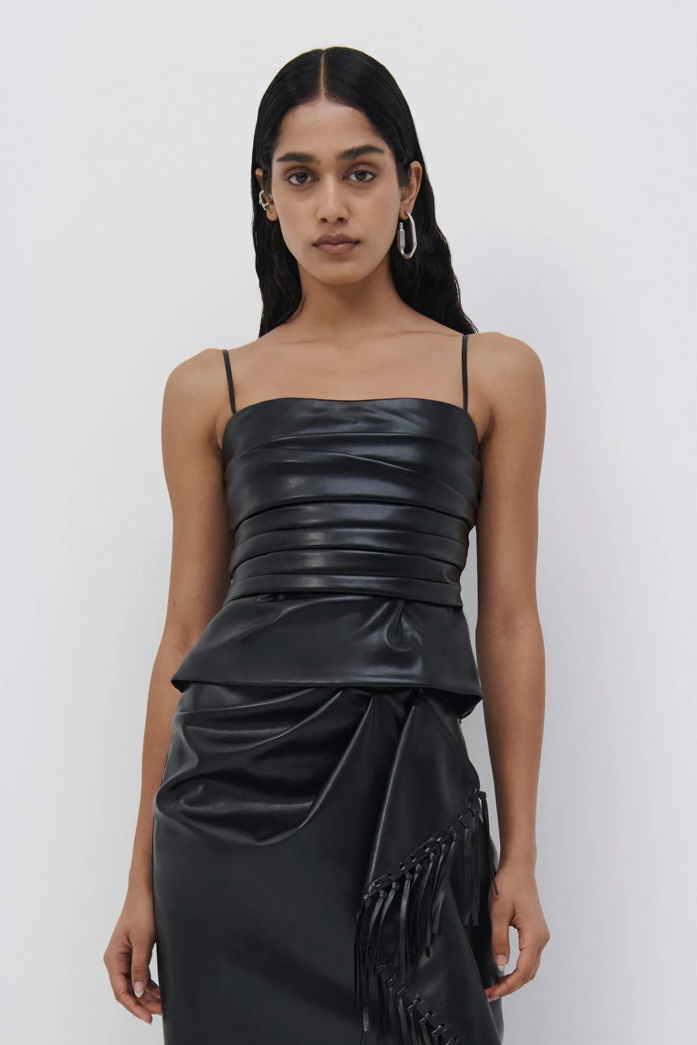 Imara Vegan Leather Bustier Top sold by Simkhai product image thumbnail 3