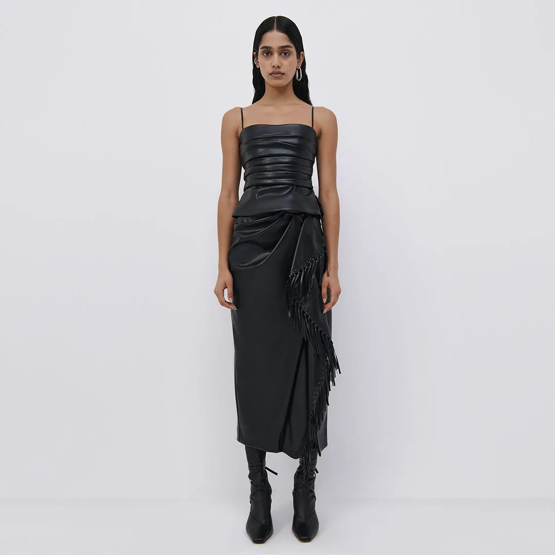 Imara Vegan Leather Bustier Top sold by Simkhai