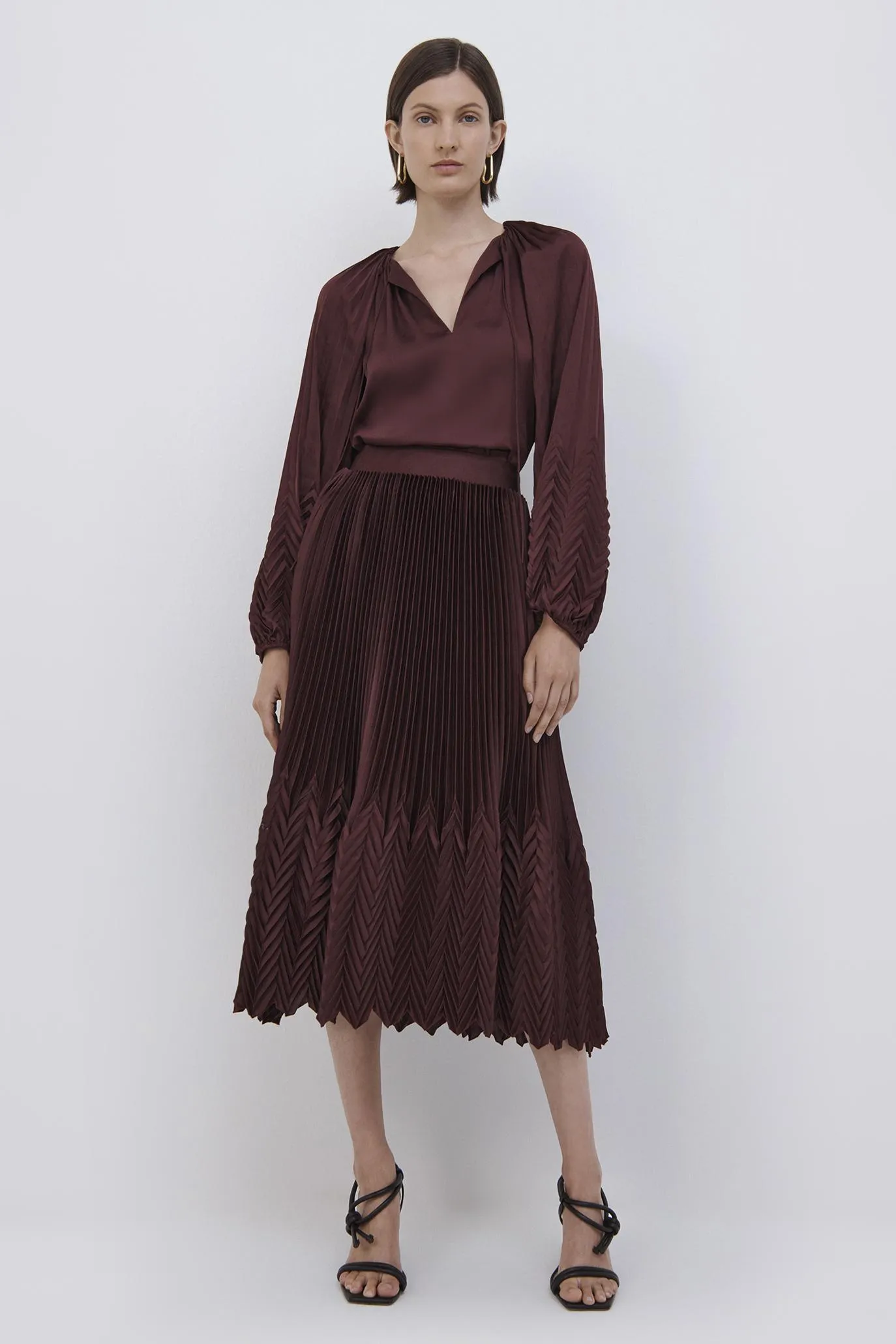 Marta Pleated Midi Skirt sold by Simkhai product image thumbnail 2