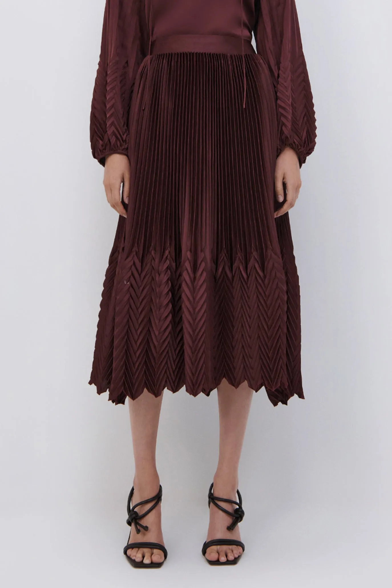 Marta Pleated Midi Skirt sold by Simkhai product image thumbnail 3