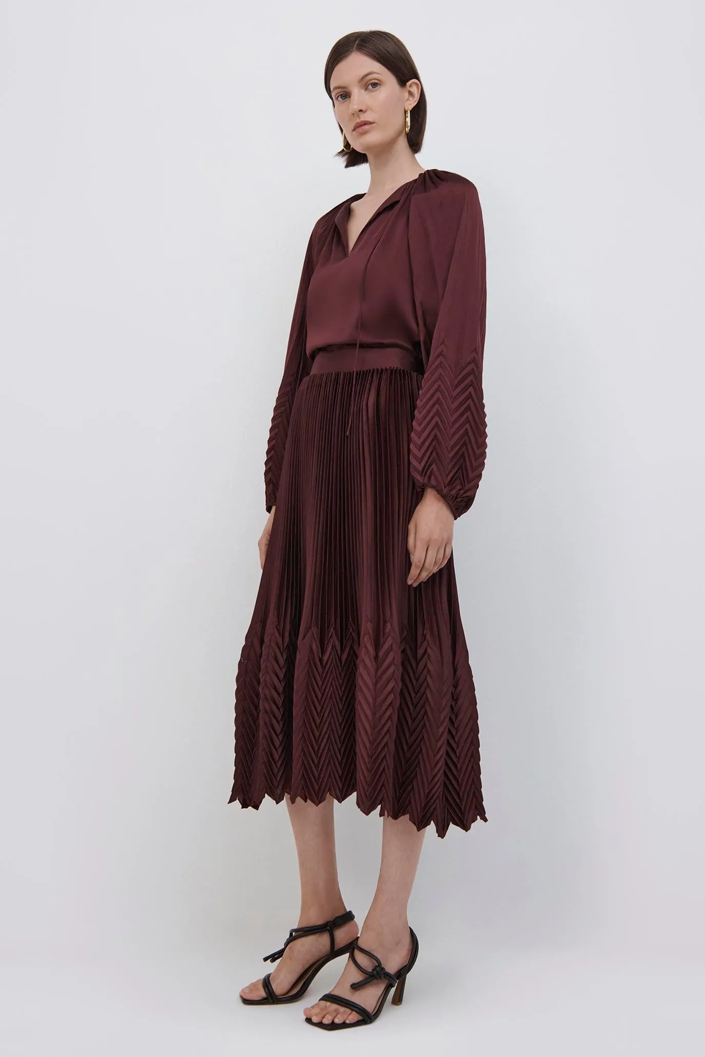 Marta Pleated Midi Skirt sold by Simkhai product image thumbnail 4