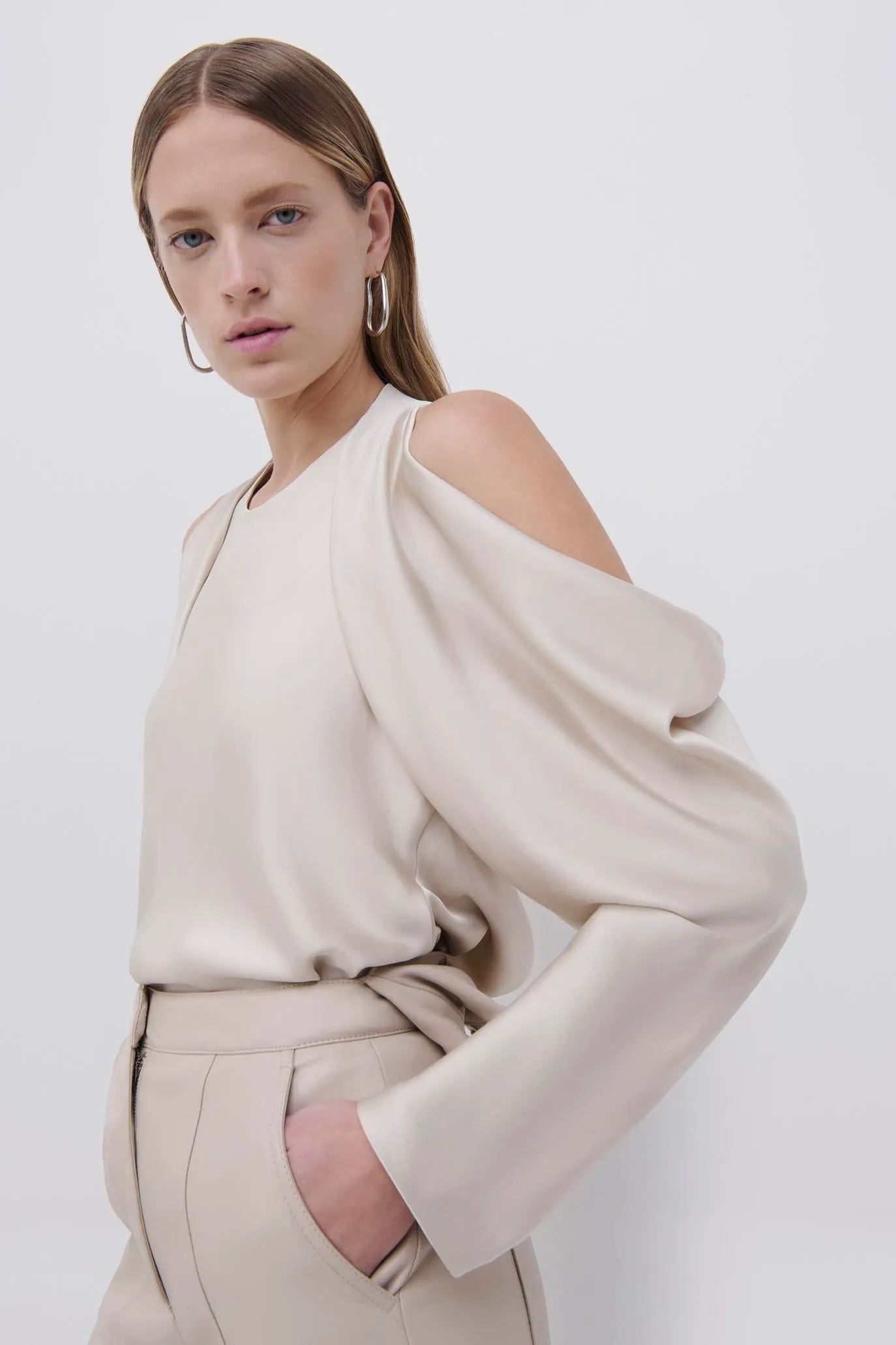 Marisa Draped Cold Shoulder Top sold by Simkhai product image thumbnail 2