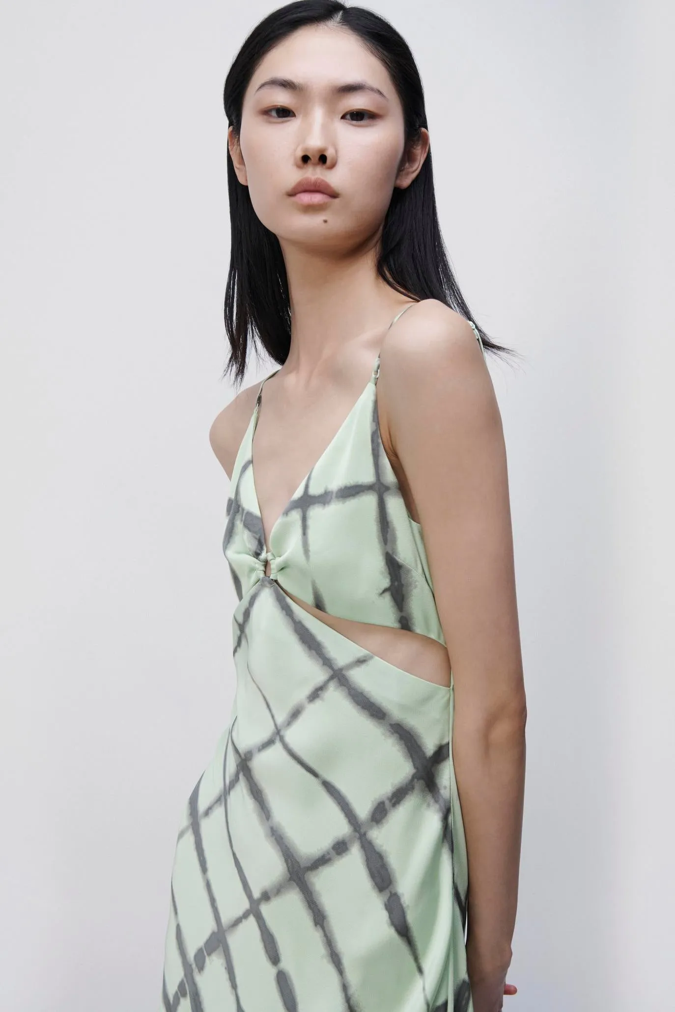 Eliza Shibori Print Charmeuse Dress sold by Simkhai product image thumbnail 5