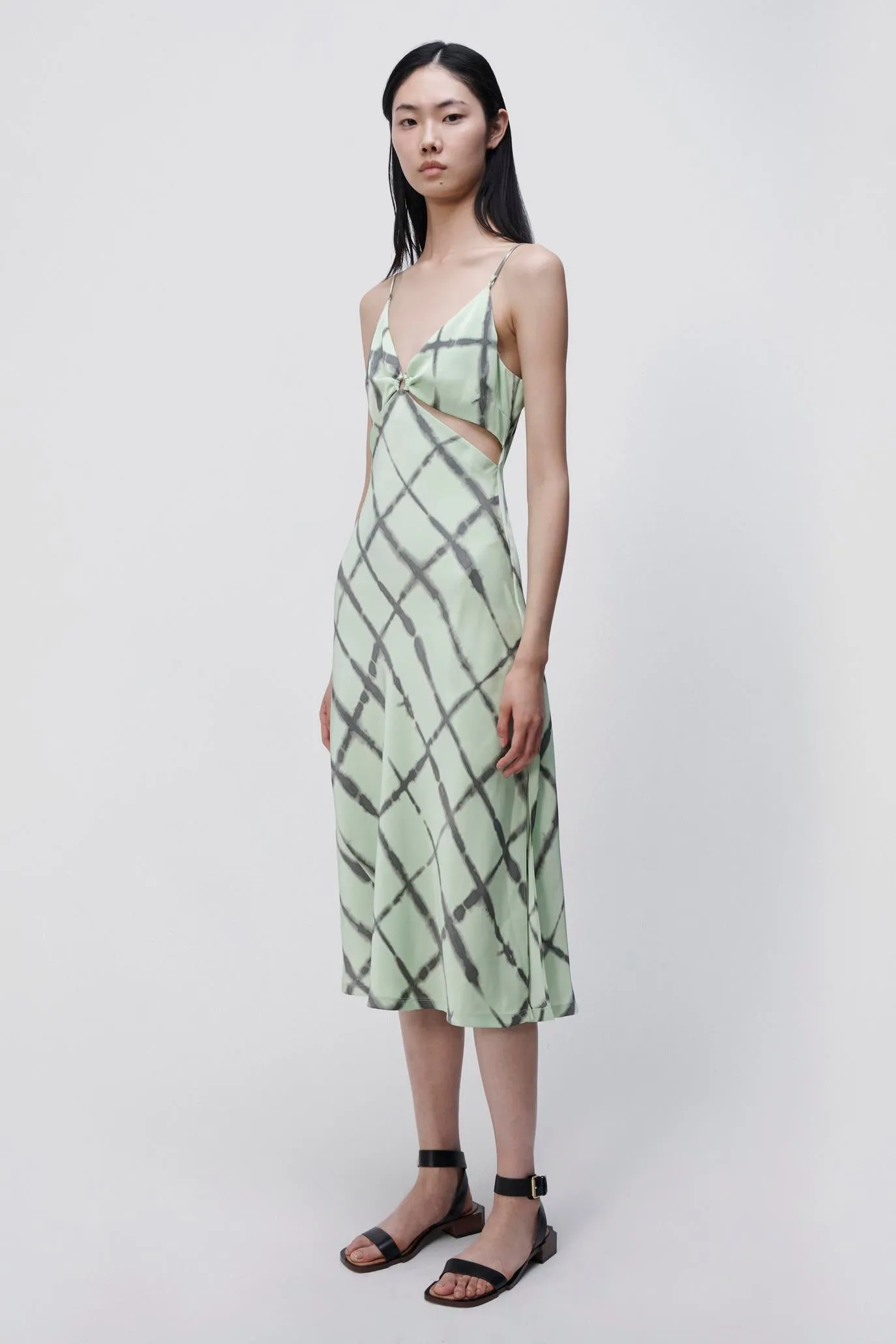 Eliza Shibori Print Charmeuse Dress sold by Simkhai product image thumbnail 4