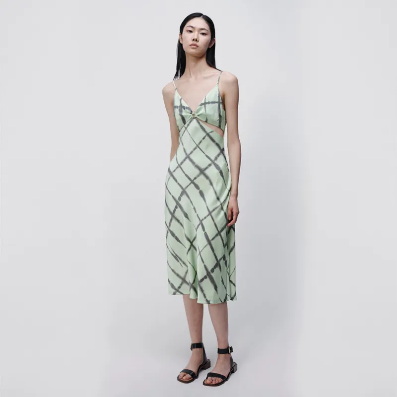 Eliza Shibori Print Charmeuse Dress made by Simkhai